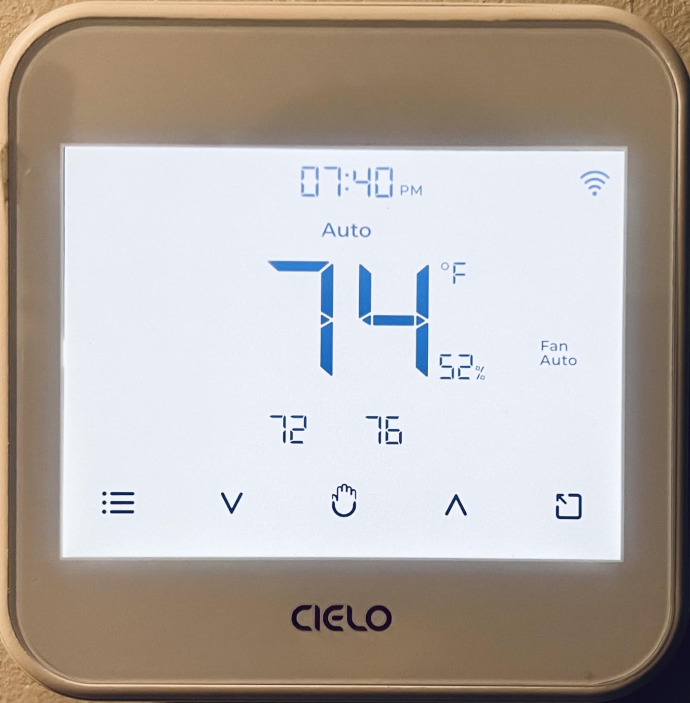Cielo Smart Thermostat Eco (for Central HVAC) | Energy Star Certified | Supports Conventional Systems up to (2H/2C) & Heat Pumps (4H/2C) | Free C-Wire Adapter | NOT for Mini Split Systems | White customer photo 2