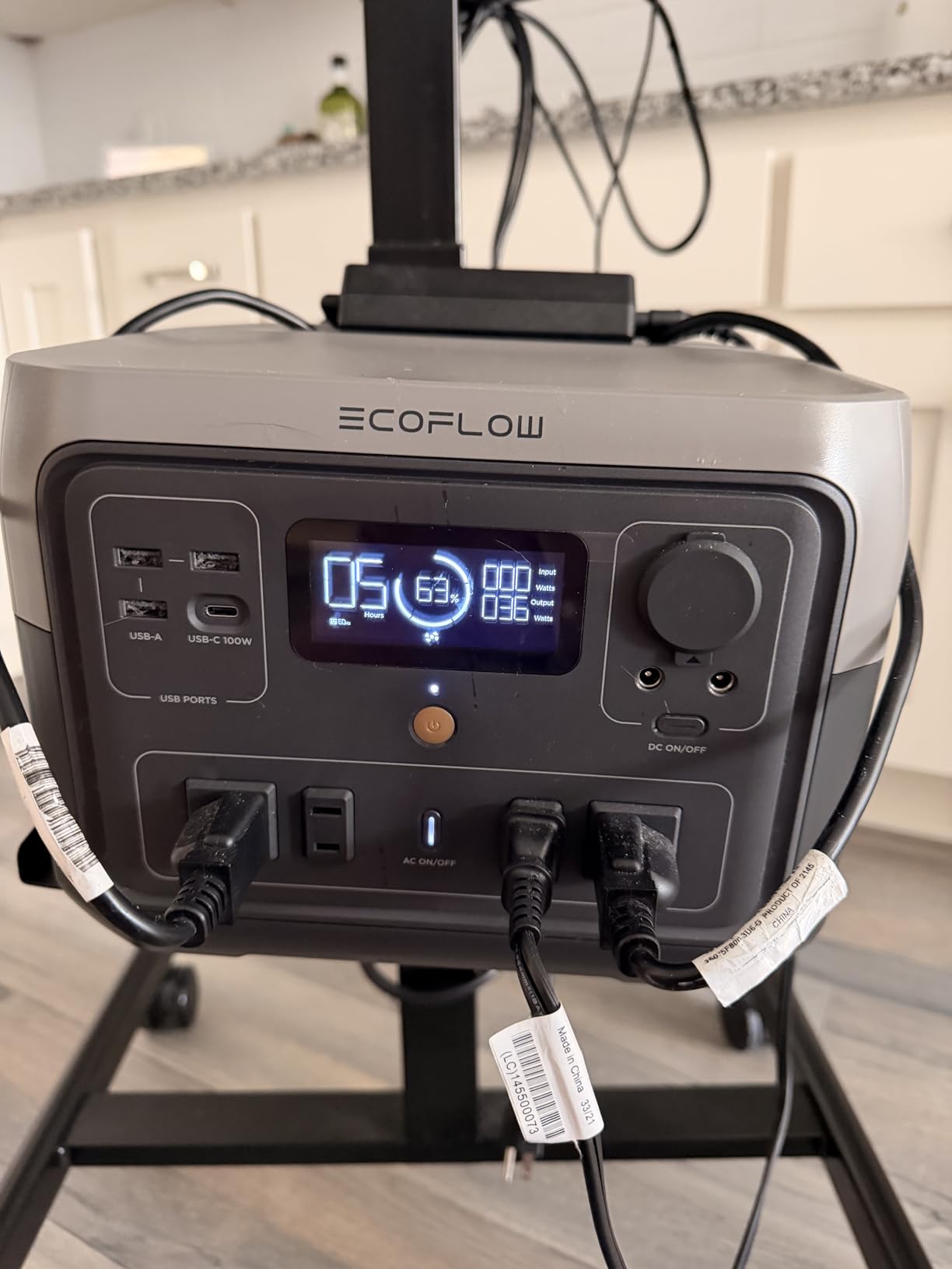 EF ECOFLOW Portable Power Station River 2 Max 500, 499Wh LiFePO4 Battery/ 1 Hour Fast Charging, Up to 1000W Output Solar Generator (Solar Panel Optional) for Outdoor Camping/RVs/Home Use customer photo 1