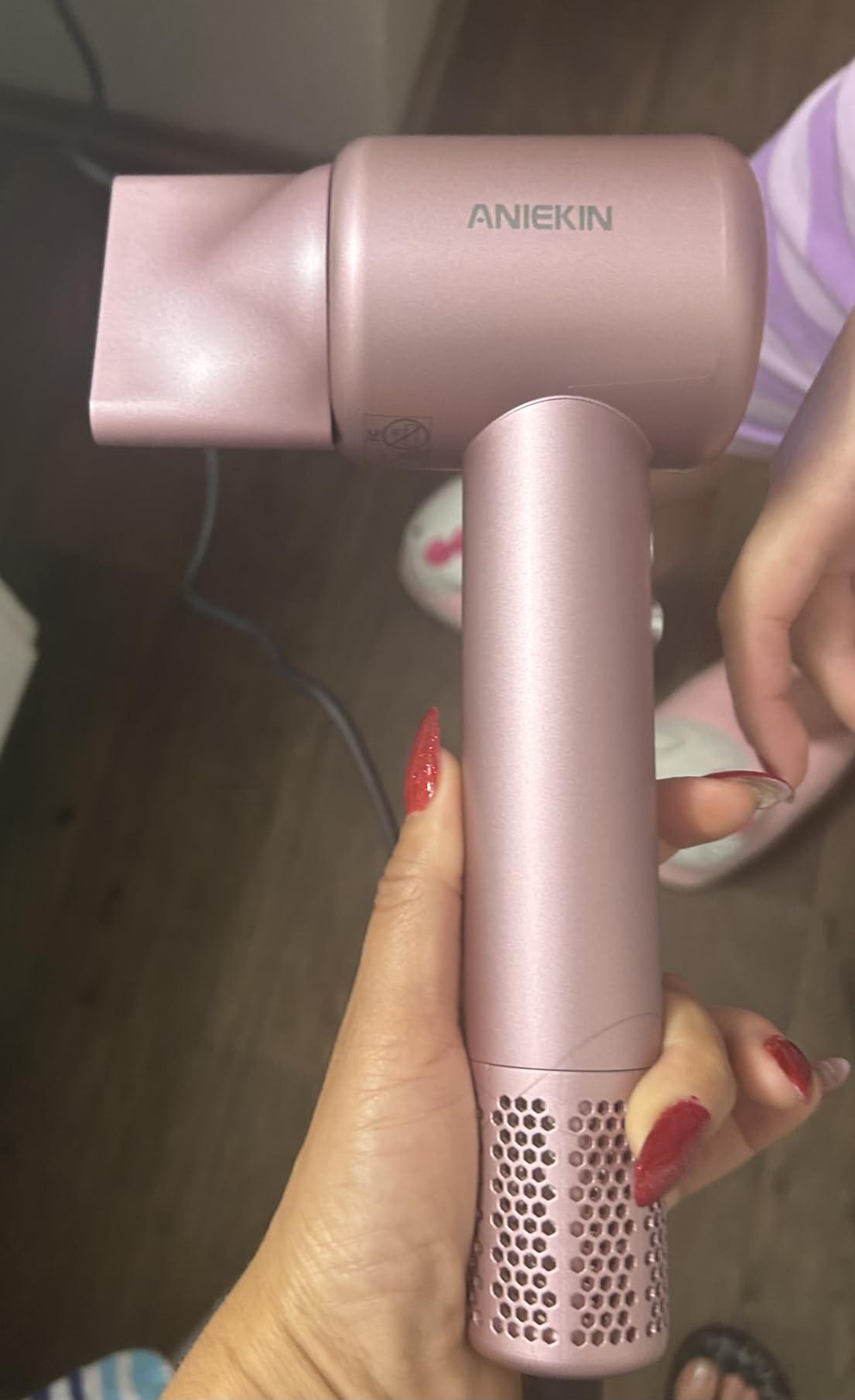 Hair Dryer, High-Speed Ionic Low Noise Blow Dryer with Brushless Motor for Fast Drying, Thermo-Control Quiet Compact Hair Blow Dryer with Magnetic Diffuser for Curly Hair for Home Travel Salon customer photo 1