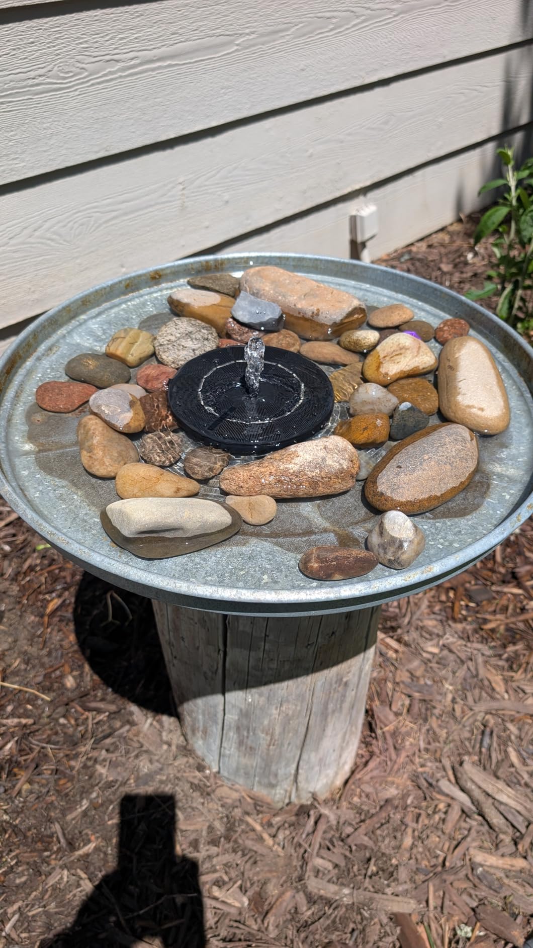 3.5W Solar Bird Bath Fountain Pump, Solar Powered Water Pump, Outdoor Water Fountain with 8-in-1 Nozzles, 4 Fixed Pipes for Hummingbirds, Garden, Pool, Pond customer photo 2