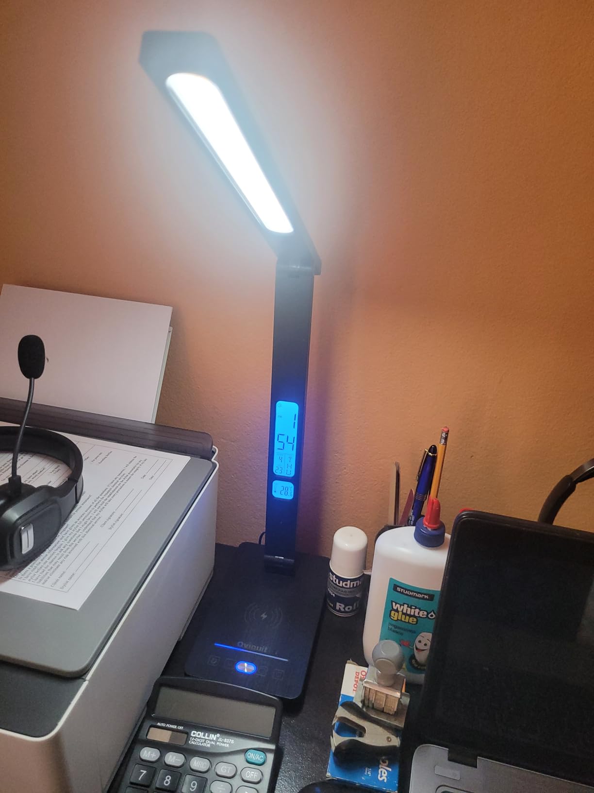 10 in 1 Smart Desk Lamp Led, Desk Light for Colleage Drom Room Office, Eye-Caring Table Lamp with Night Light, Lamp for Desk with 10W Wireless Charger, Dimmable Touch Lamp, Birthday Gifts for Women customer photo 2