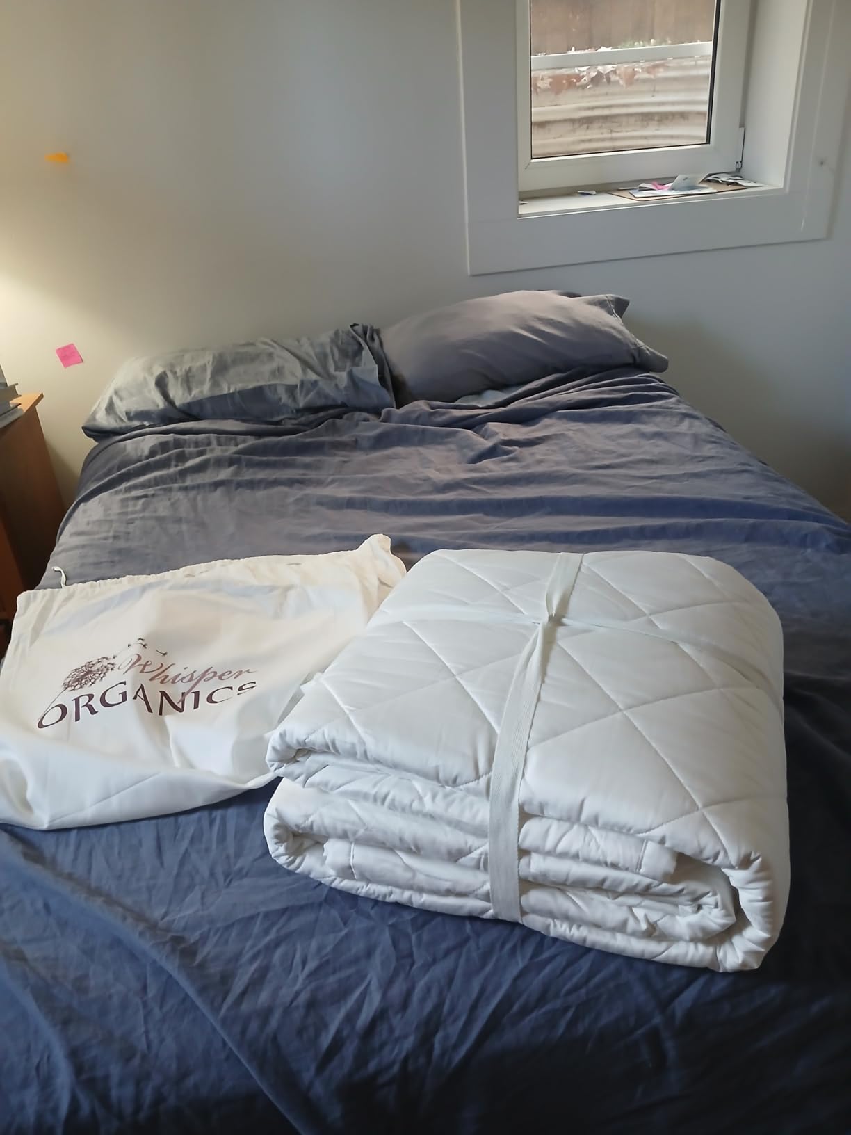 100% Organic Cotton Comforter - Duvet Insert for Summer & All Seasons with Non Clumping Diamond Stitching - Premium Soft & Breathable Quilt - GOTS & Fairtrade Certified (Queen/Full) customer photo 1