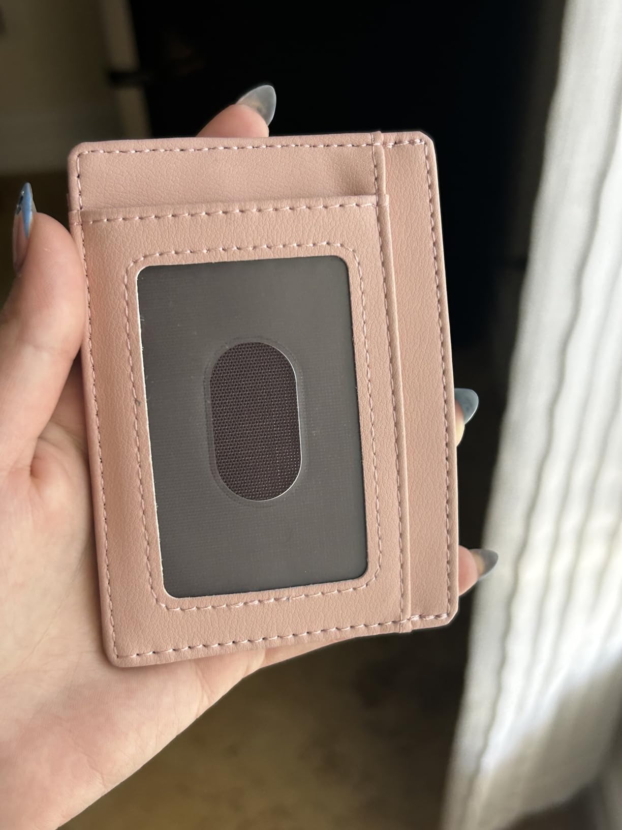 Front Pocket Minimalist Leather Slim Wallet RFID Blocking Medium Size customer photo 1