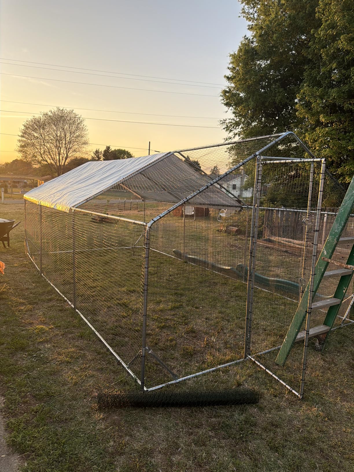 Quictent Large Metal Chicken Coop Run for 20+ Poultry with Metallic Perch, Side Hardware Cloth & Cover, Advanced Series Outdoor Walk-in Cage Hen Duck Rabbit Dog Pen Yard Farm House, 12x9x6.6FT customer photo 2