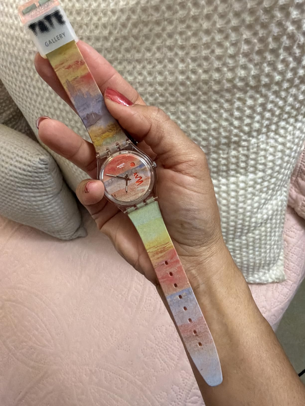 Swatch Gent Biosourced Unisex Watch Casual Polymer Pink Quartz Waterproof Turner's Scarlet Sunset customer photo 2