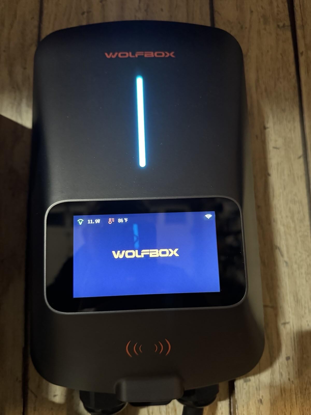 WOLFBOX Level 2 EV Charger 48 Amp - Smart Display, RFID Card, 25ft Cable, Outdoor/Indoor, Hardwired EV Charger Level 2, WiFi Enabled Electric Car Charging, 240V Electric Vehicle Charging Stations customer photo 1