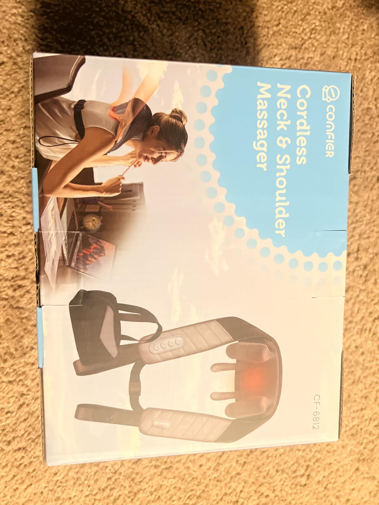 COMFIER Cordless Neck Massager with Heat, 4D Kneading Shiatsu Neck and Shoulder Massager Deep Tissue, Hands-Free Straps, FSA Eligible HSA, Father Day Gift for Dad customer photo 1
