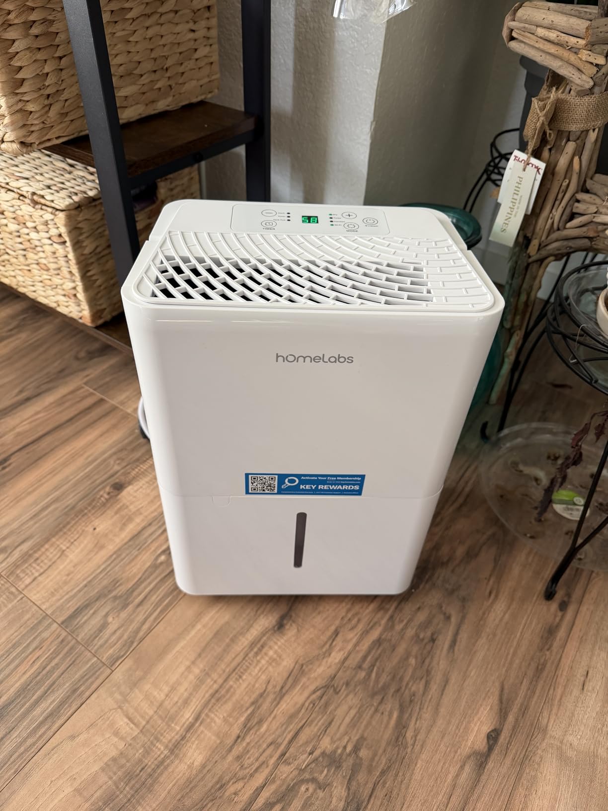 hOmeLabs Dehumidifier 7,000 Sq Ft Wi-Fi (50 Pint MAX 120 Pint at 95F, 90% RH) for Home, Office, Basements with Powerful Moisture Removal, Humidity Control, Auto Shut-off, Quiet Operation customer photo 2