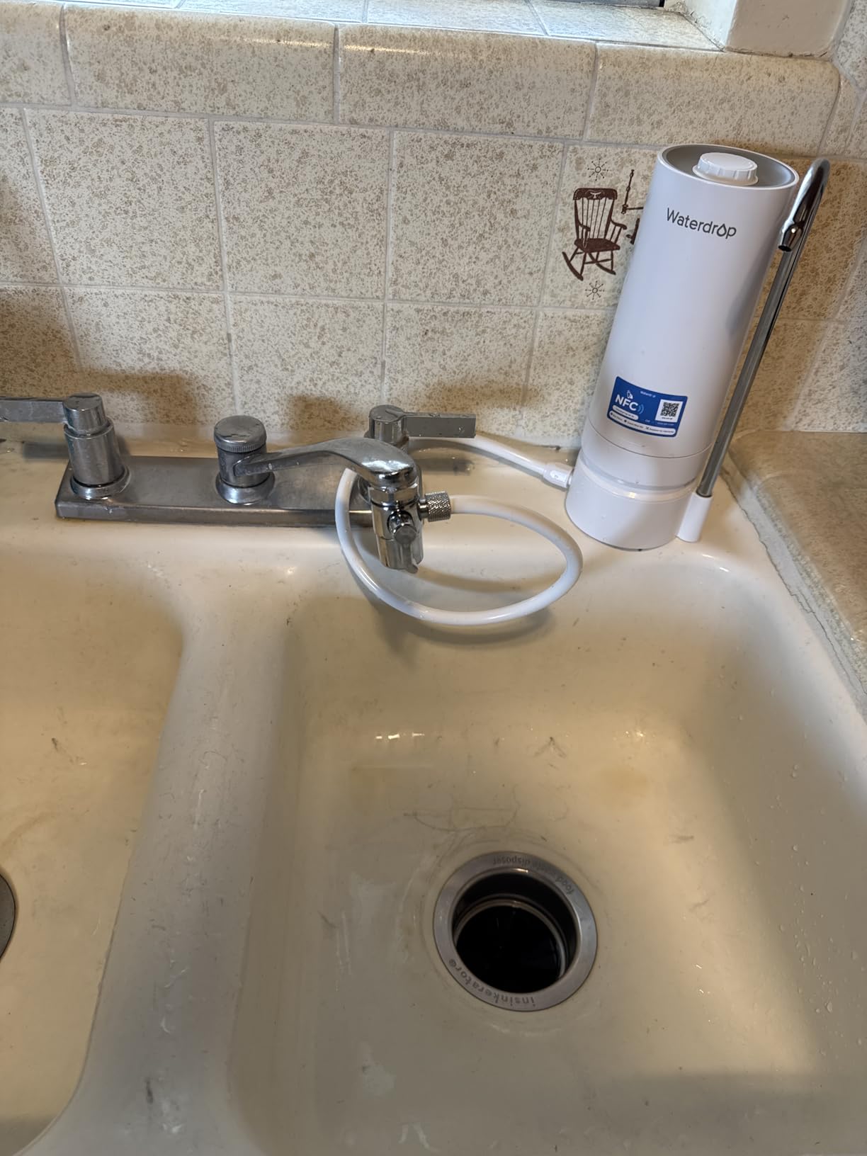 Waterdrop CTF-05 Water Filter for Sink Faucet, Countertop Water Filter System and Filter Life Reminder, Reduces Heavy Metals, Bad Odor, and 99% Chlorine, 8000 Gallons, 1 Filter customer photo 1
