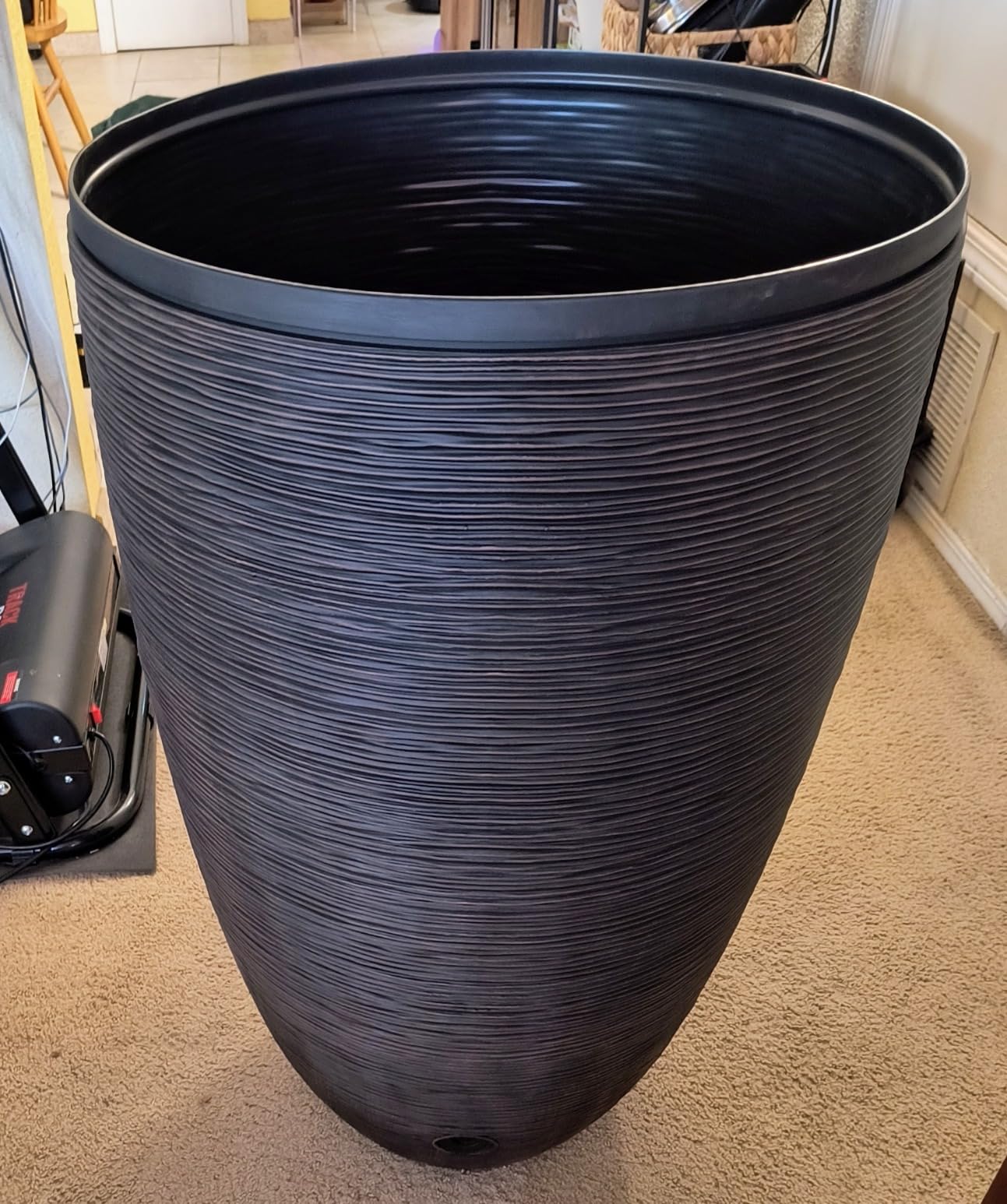 RTS Home Accents 50-Gallon Newport Rain Barrel with Stand and Removable Lid, Bronze Color customer photo 1