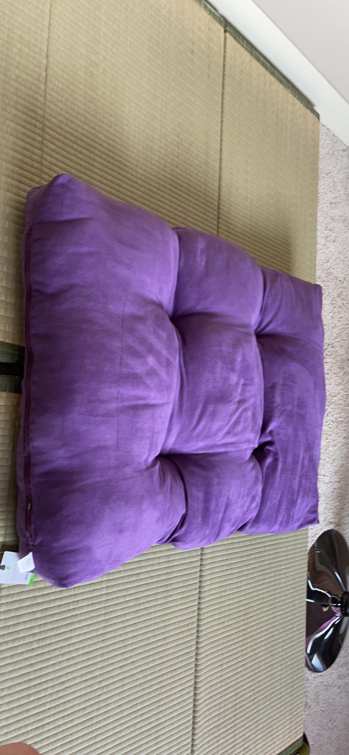 Gaiam Zabuton Meditation Cushion - Yoga Pillow Designed for Comfort During Meditation - Soft and Thick Floor Pillow for Pressure Relief - Machine Washable Cover - 35