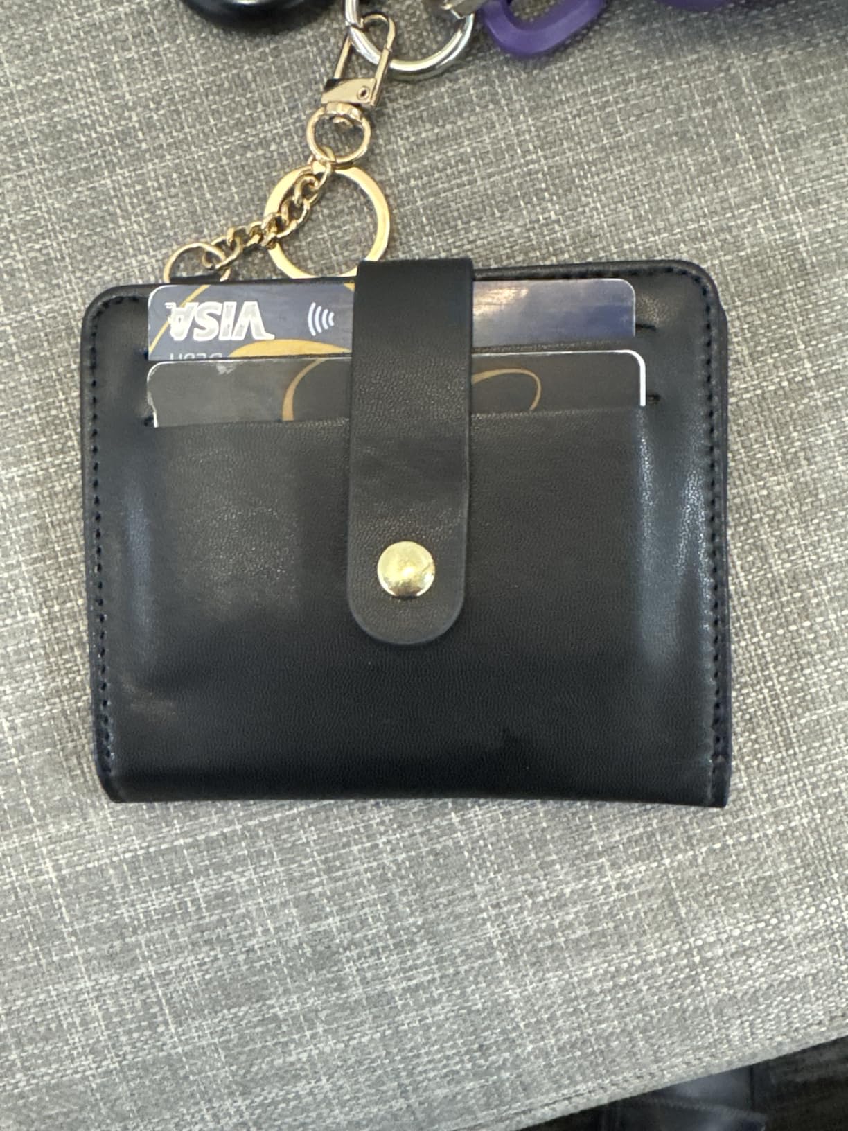 Small Wallets Woman RFID Blocking Leather Credit Card Holder - with ID Window - Card Wallets for Women - with Zipper Coin Purse - Keychain Wallet customer photo 1