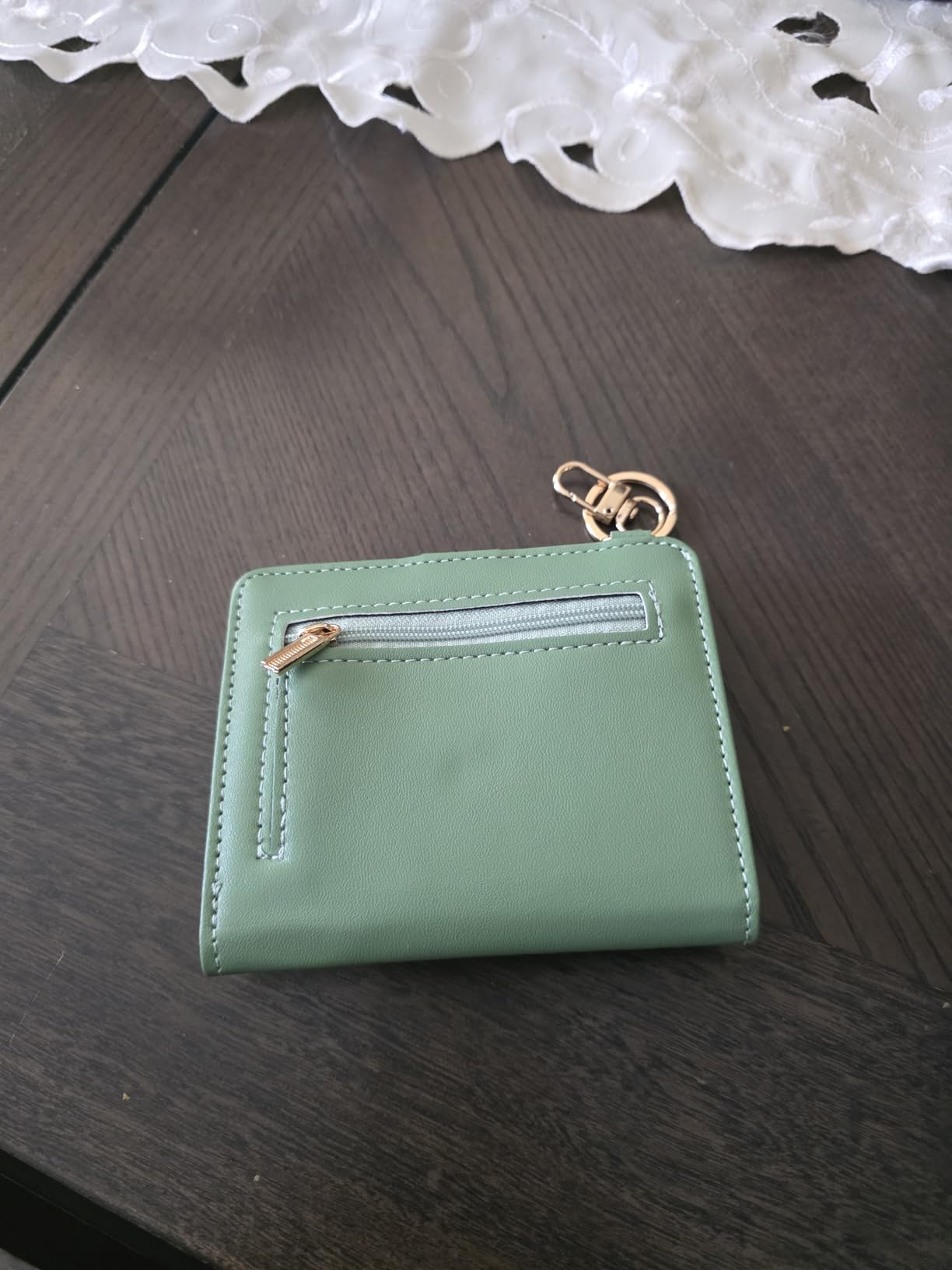 Small Wallets Woman RFID Blocking Leather Credit Card Holder - with ID Window - Card Wallets for Women - with Zipper Coin Purse - Keychain Wallet customer photo 2