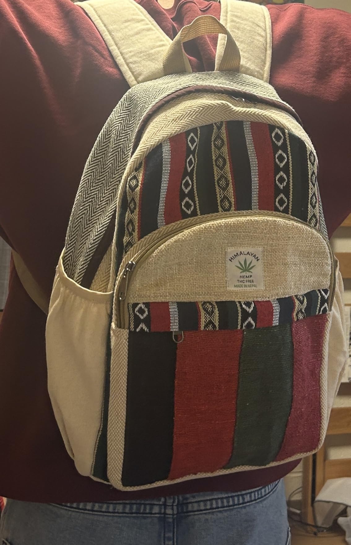 Anitya Hemp Backpack, Multi-Functional Pockets, Eco-Friendly, Unisex, Hiking Daypack, Durable Rucksack (AHLB03) customer photo 2