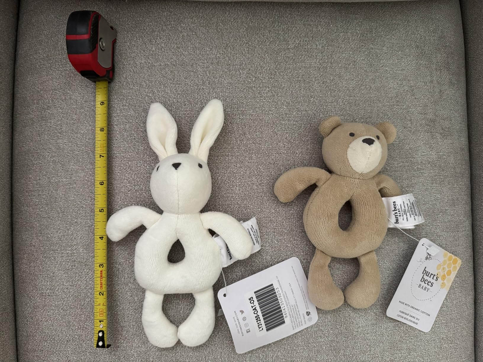 Burt's Bees Baby Unisex Infant Rattle Toy, Nursery Sensory Animal Plush Made with 100% Organic Cotton Shell and Polyester Fill, Sweet Bear, Bunny, or Dog Stuffed Animals for Babies customer photo 2