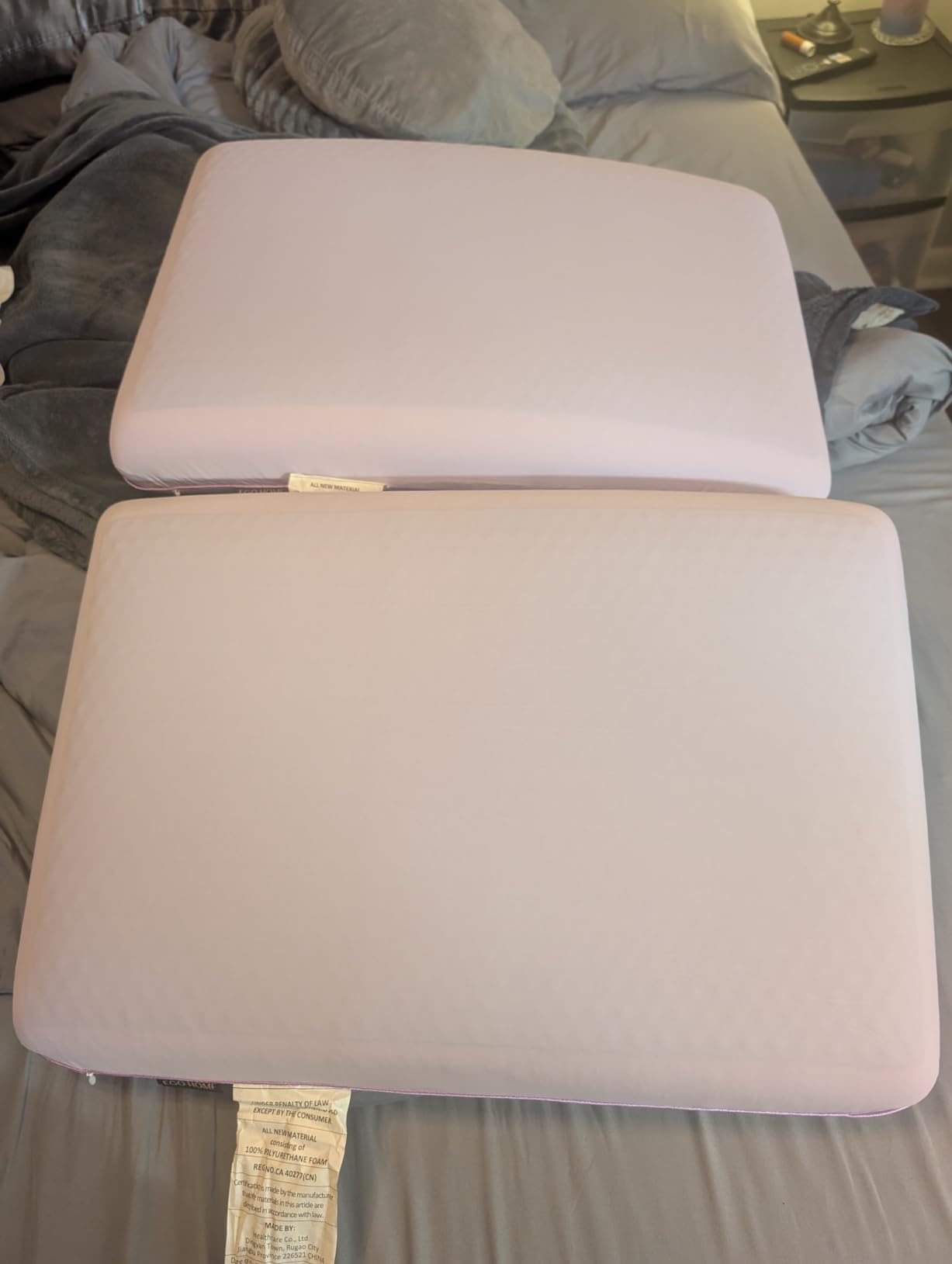 EGOHOME Cooling Gel Memory Foam Pillow - Reversible Cooling Cover, Neck Support for Side, Back and Stomach Sleepers, Removable & Machine Washable, All-Season Comfort, Standard Size customer photo 2