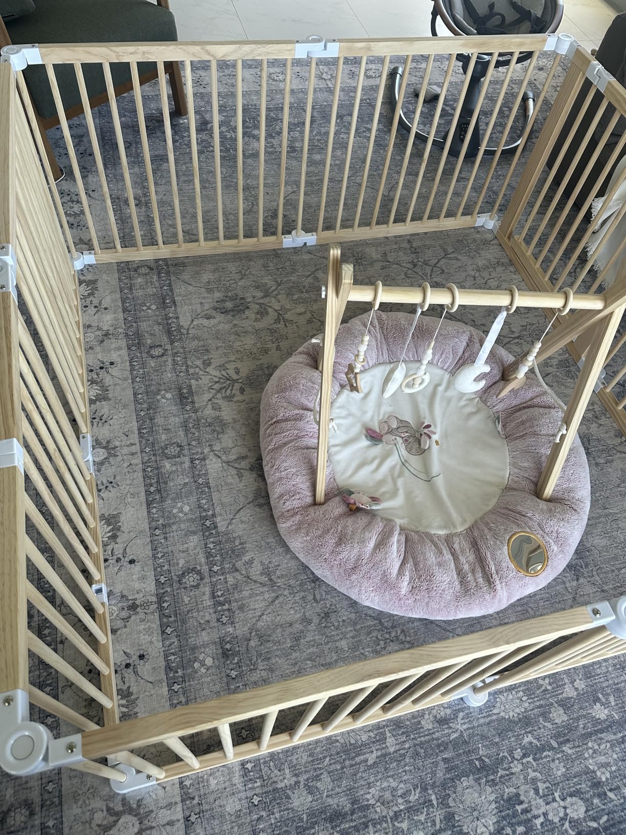 Comfy Cubs Baby Gate Playpen - 57 x 57 x 25 in, Extends Up to 228