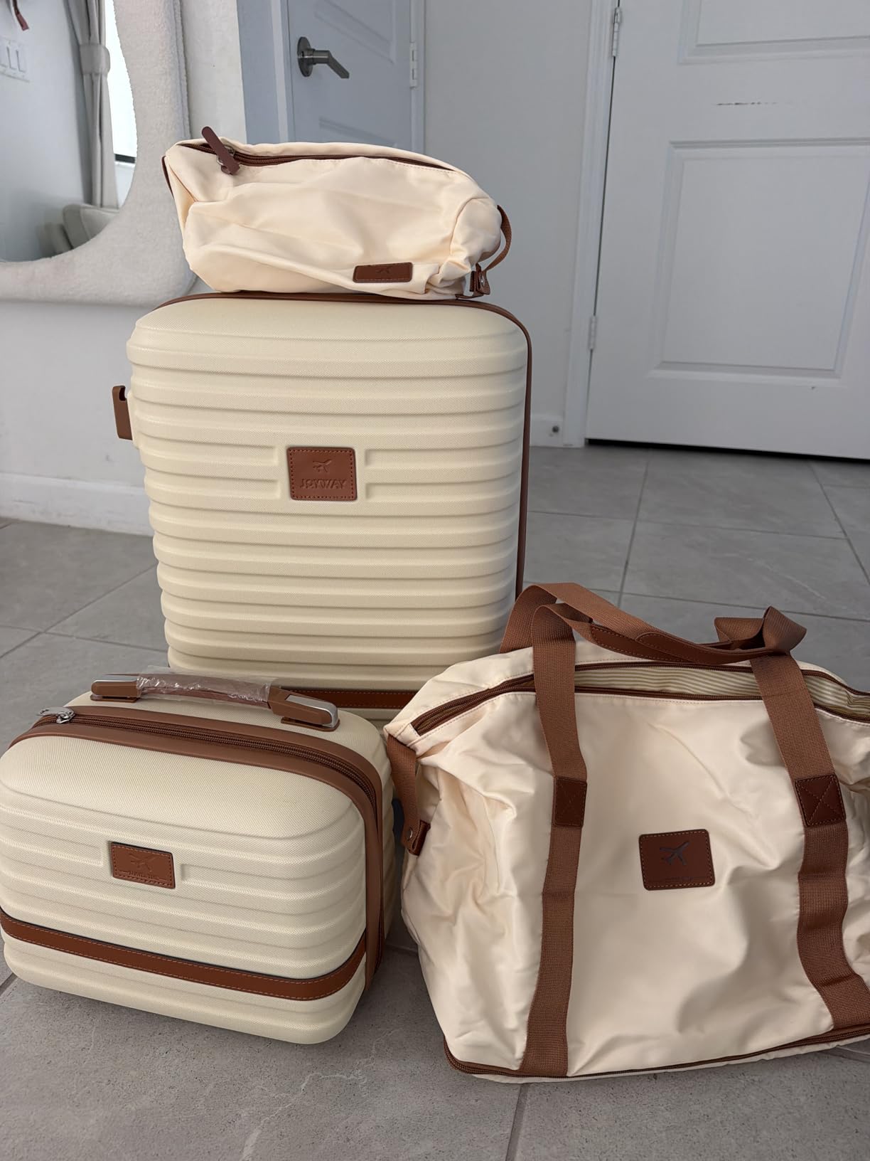 Luggage Set 7 Piece Suitcase Sets with Spinner Wheel, Hardside Expandable Travel Laggage with TSA Lock(18/20/24/28 Green) customer photo 2