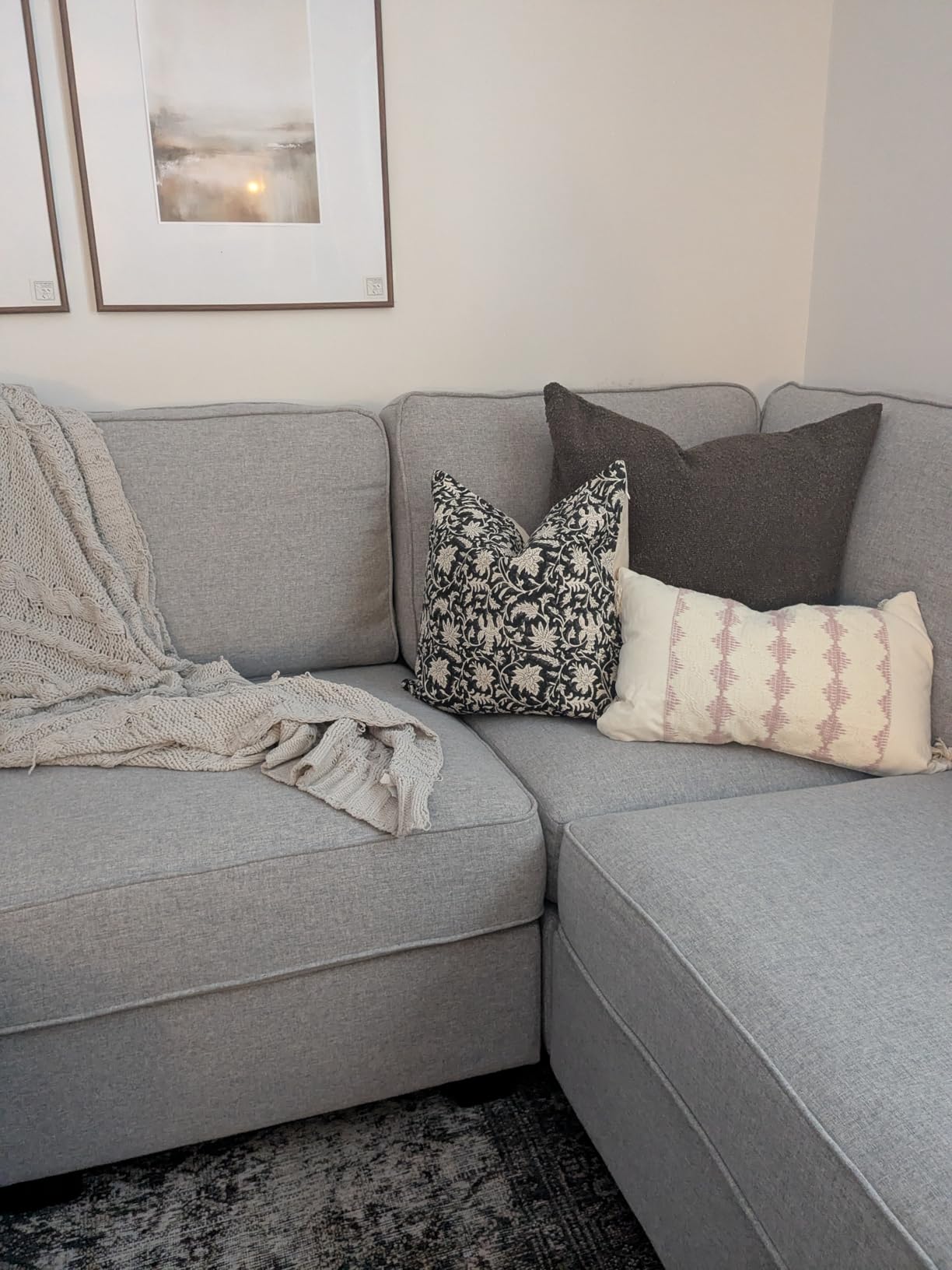 Legend Vansen Oversized Modular Sectional Sofa, U/L-Shaped Reversible Couch with Ottoman, Deep Seat Plush Polyester Sofa for Living Room, 8-Seater, Dark Grey customer photo 1