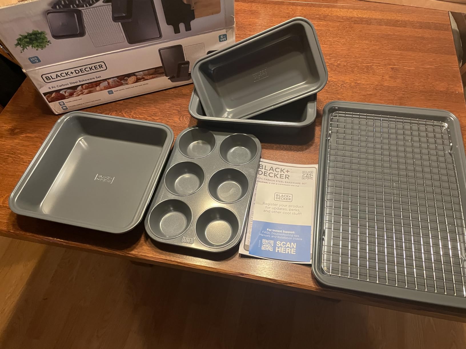 BLACK+DECKER 3-Piece Carbon Steel Baking Sheet Set, Includes 13