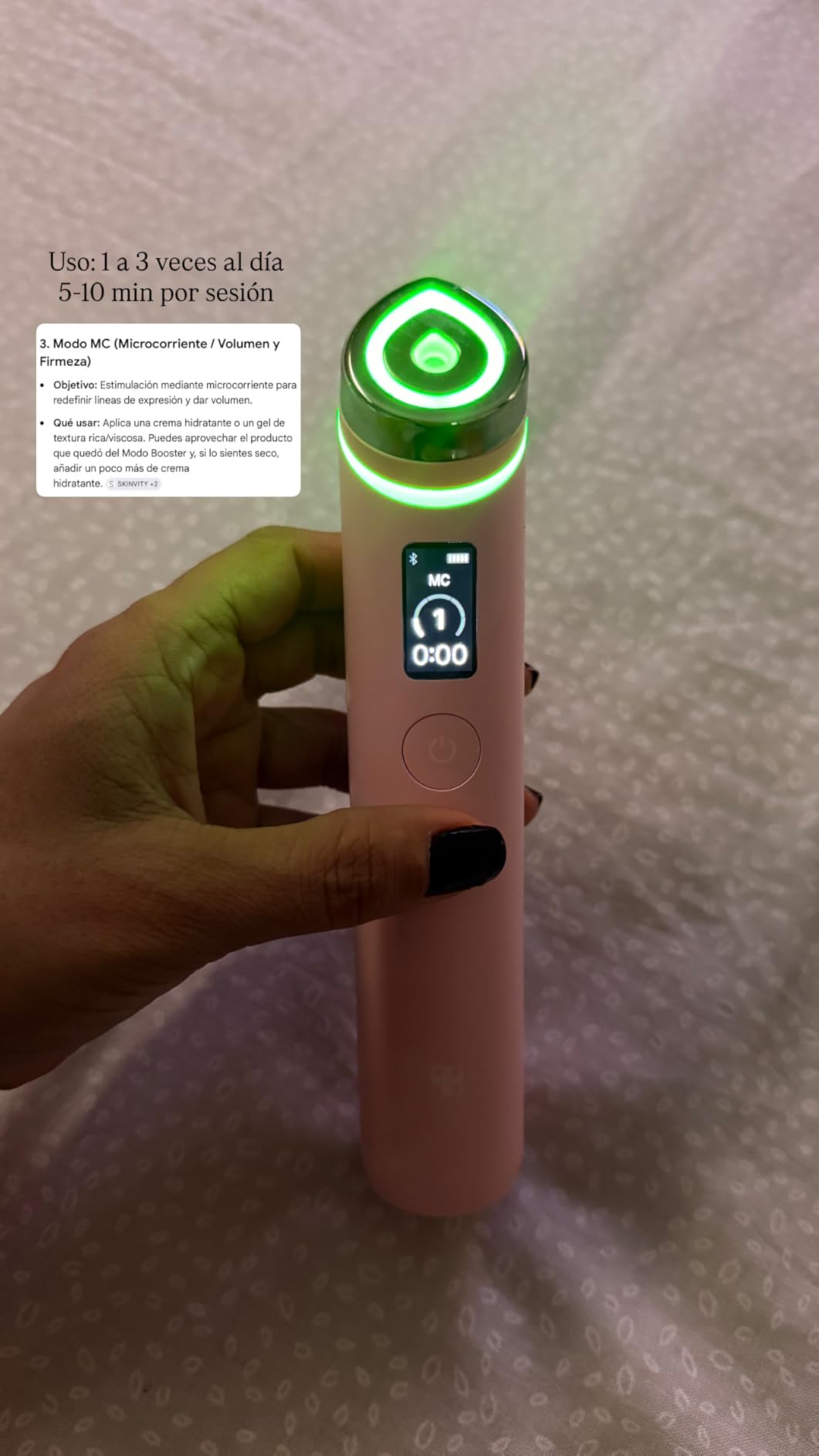 medicube Booster Pro | 6-in-1 Real Glass Glow Beauty Massager | for Clear, Radiant, Firmer-Looking Skin | Korean Skin Care | Pink customer photo 1