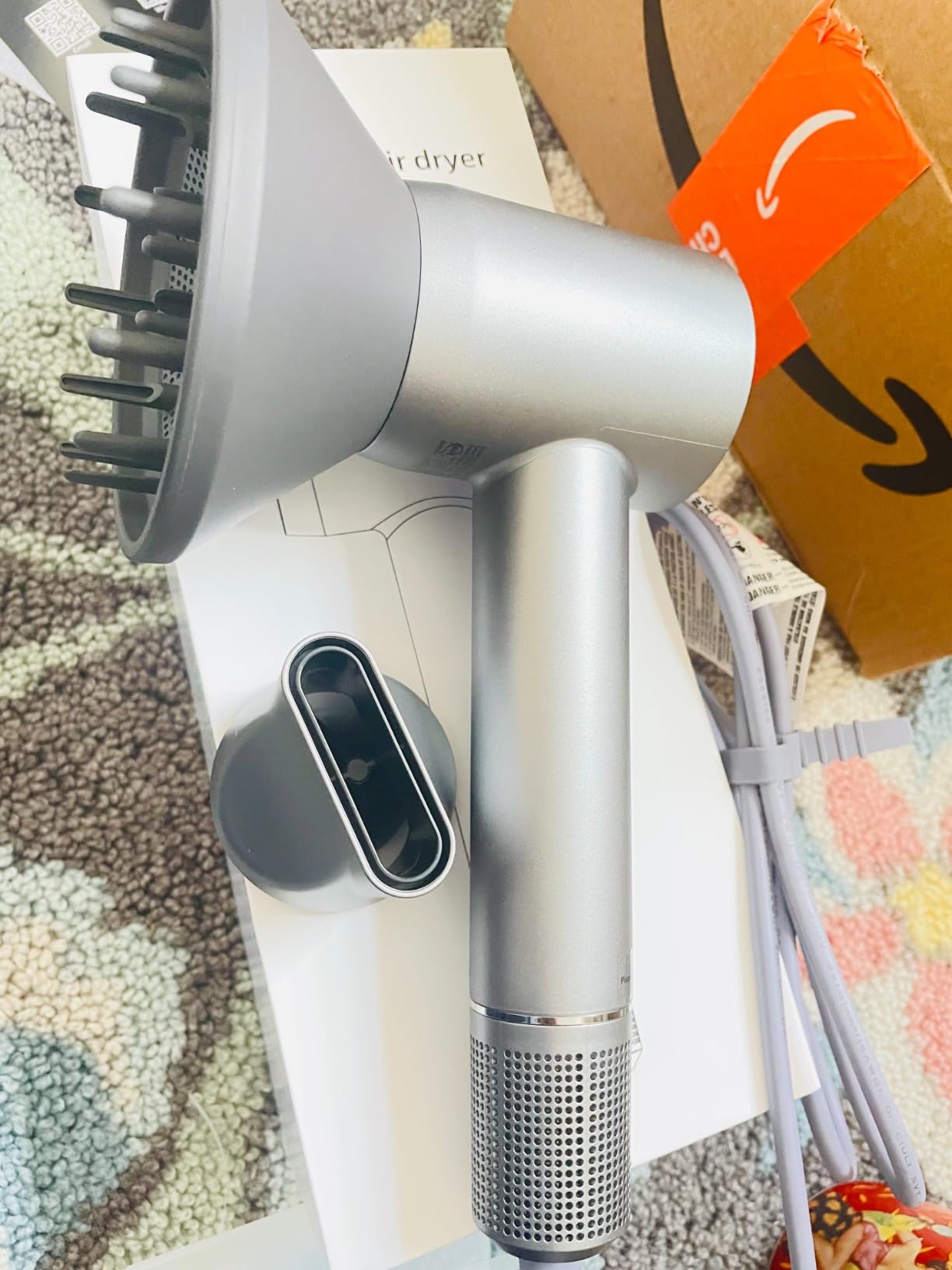 Hair Dryer, 160000 RPM Portable Professional Ionic Hair Dryer with 500 Million Negative Ions, Fast-Drying, Low Noise with Diffuser & Nozzle, Lightweight for Home and Travel customer photo 1