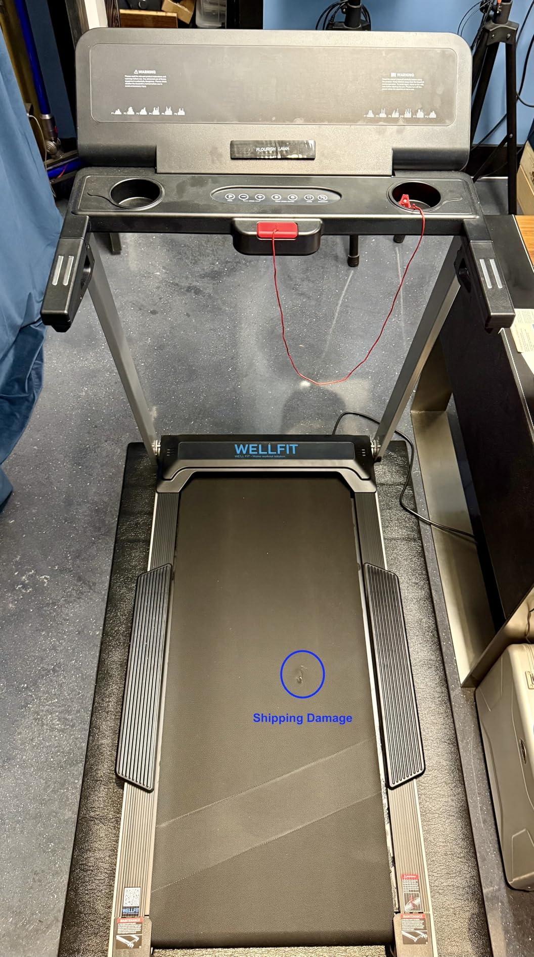 WELLFIT Home Treadmill, 2 Level Incline Heavy Duty Treadmill with Pulse Sensor, 4.0 HP, 10 MPH, 450 lbs Capacity, 20'' x 45'' Running Area Treadmills with Bluetooth Player & LED Display customer photo 1