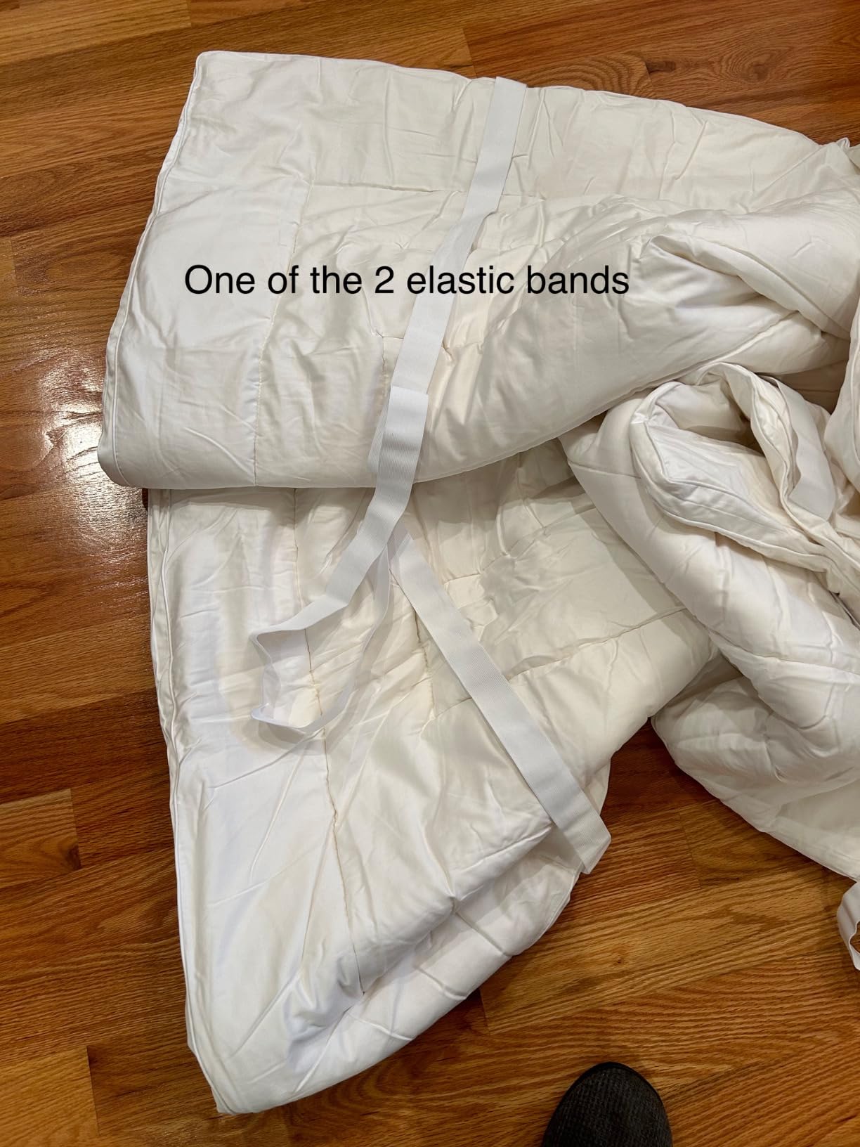 Woolino Wool Mattress Topper, Oeko-TEX Standard 100, Merino Wool Fill, Organic Cotton Sateen, Natural Temperature Regulating, Cooling, Pressure Relief, 1.2 in, Queen Size 60 x 80 in customer photo 1