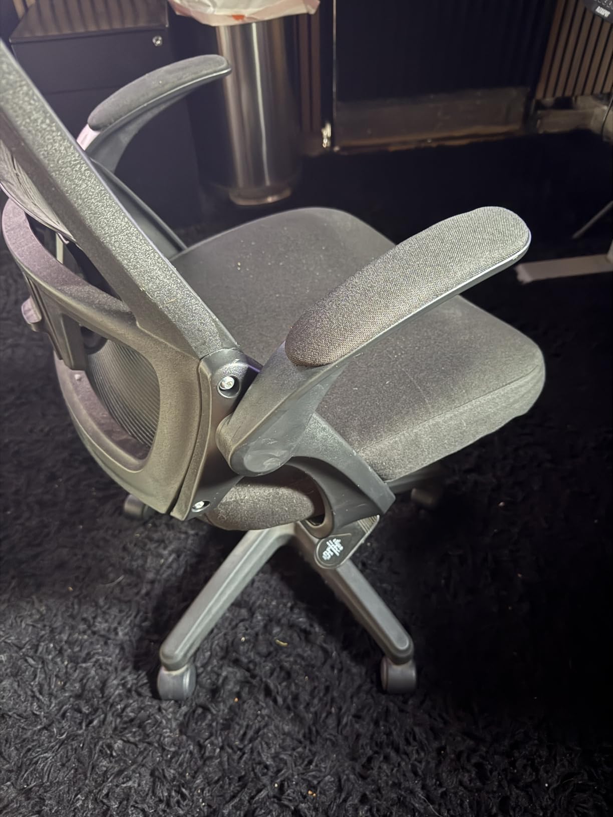 NEO CHAIR Office Desk Chair High Back Mesh Chair Adjustable Lumbar, Black | Ergonomic High-Back Design with Breathable Mesh, Flip-Up Armrests, Comfortable Support for Home office or Computer Work customer photo 2