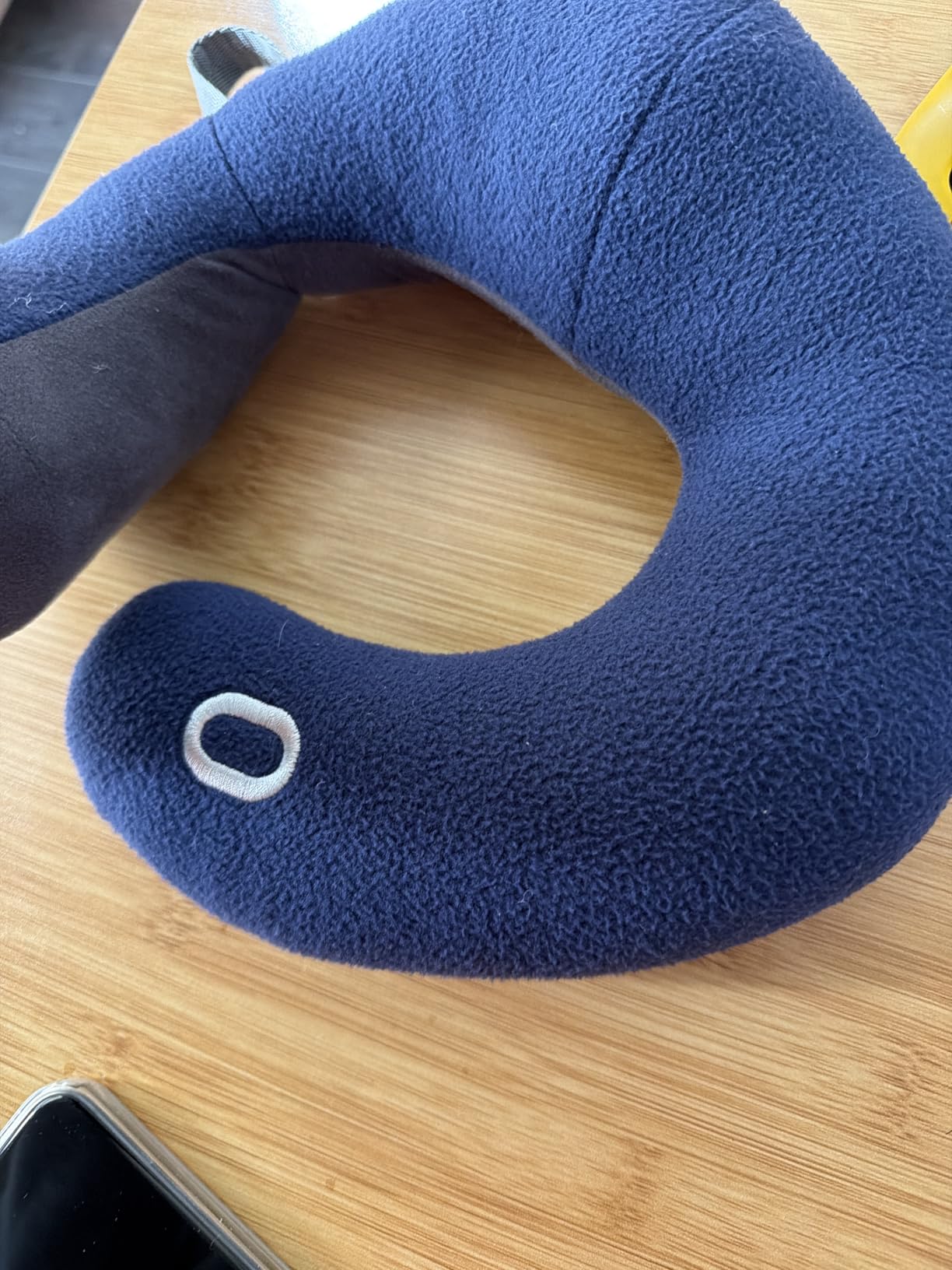 BCOZZY Organic Cotton Double Support Neck Pillow for Travel - 3 Ergonomic Positions for Head, Neck, and Chin Comfort - Ideal for Sleeping Upright on Flights, Cars, and at Home, Large, Gray customer photo 2