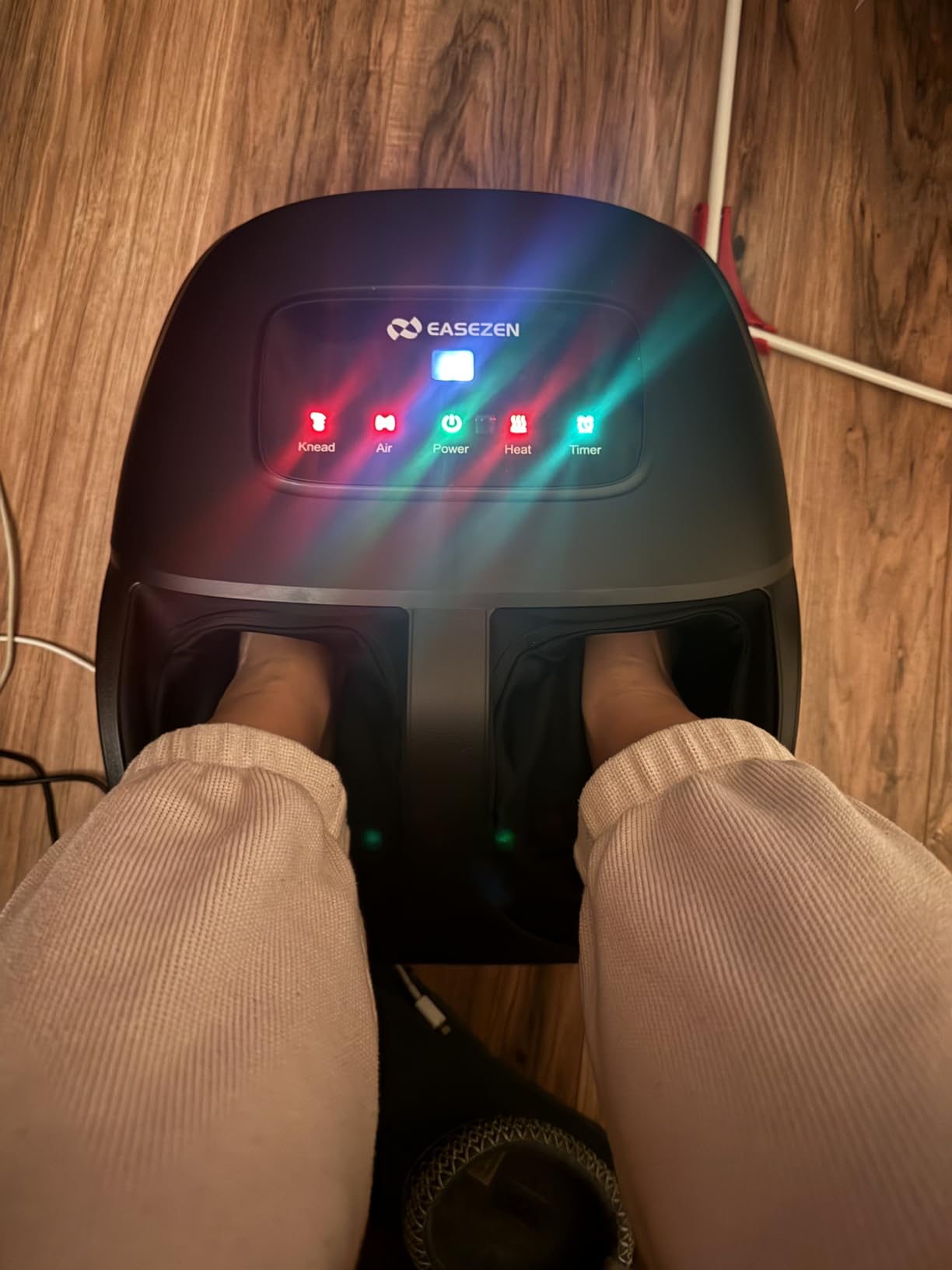 EaseZen Foot Massager Machine with Heat, Shiatsu Foot Massager with Remote, 2026 Upgraded Deep Kneading, for Plantar Fasciitis, Neuropathy, Birthday Gifts for Women Mom Men Dad, Up to Foot Size 14 customer photo 1