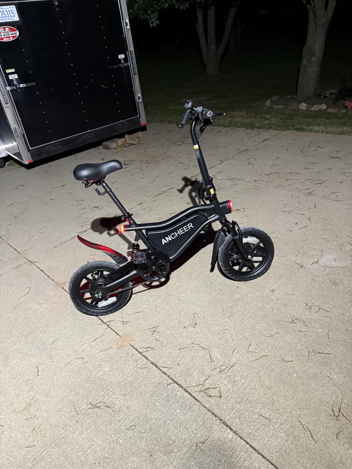 ANCHEER Folding Electric Bike for Adults, 374Wh Ebike, 20MPH, 14