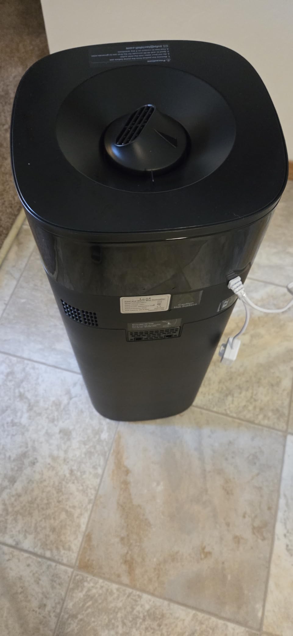 Lacidoll Humidifier Large Room, 5.3Gal/20L Humidifiers for Home 2500 sq ft, Cool Mist Whole House Humidifiers with Diffuser Extended Tube, Top Fill Air Humidifier for Bedroom Nursery Baby Plants Black customer photo 1