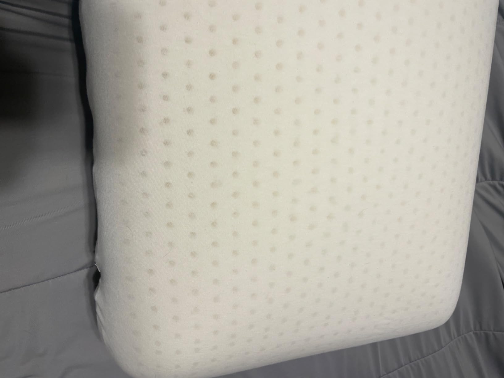 Natural Talalay Latex Pillow, Bed Pillow for Neck Pain Relief, Breathable Cooling Pillow with 100% Cotton Cover, Oeko-TEX Certified Support for Side, Back Sleepers (1, Queen (Mid Loft)) customer photo 2