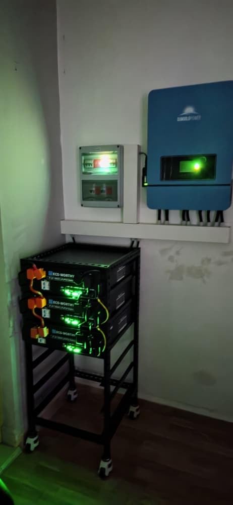 ECO-Worthy 48V 600Ah Server Rack Battery LiFePO4 | 6 Pack 30.72kWh Solar Battery Kit for Home Backup | UL1973 & UL9540A & CEC Listed (Get Free 6-Layer Rack with 600A Busbar and RSD Button) customer photo 1
