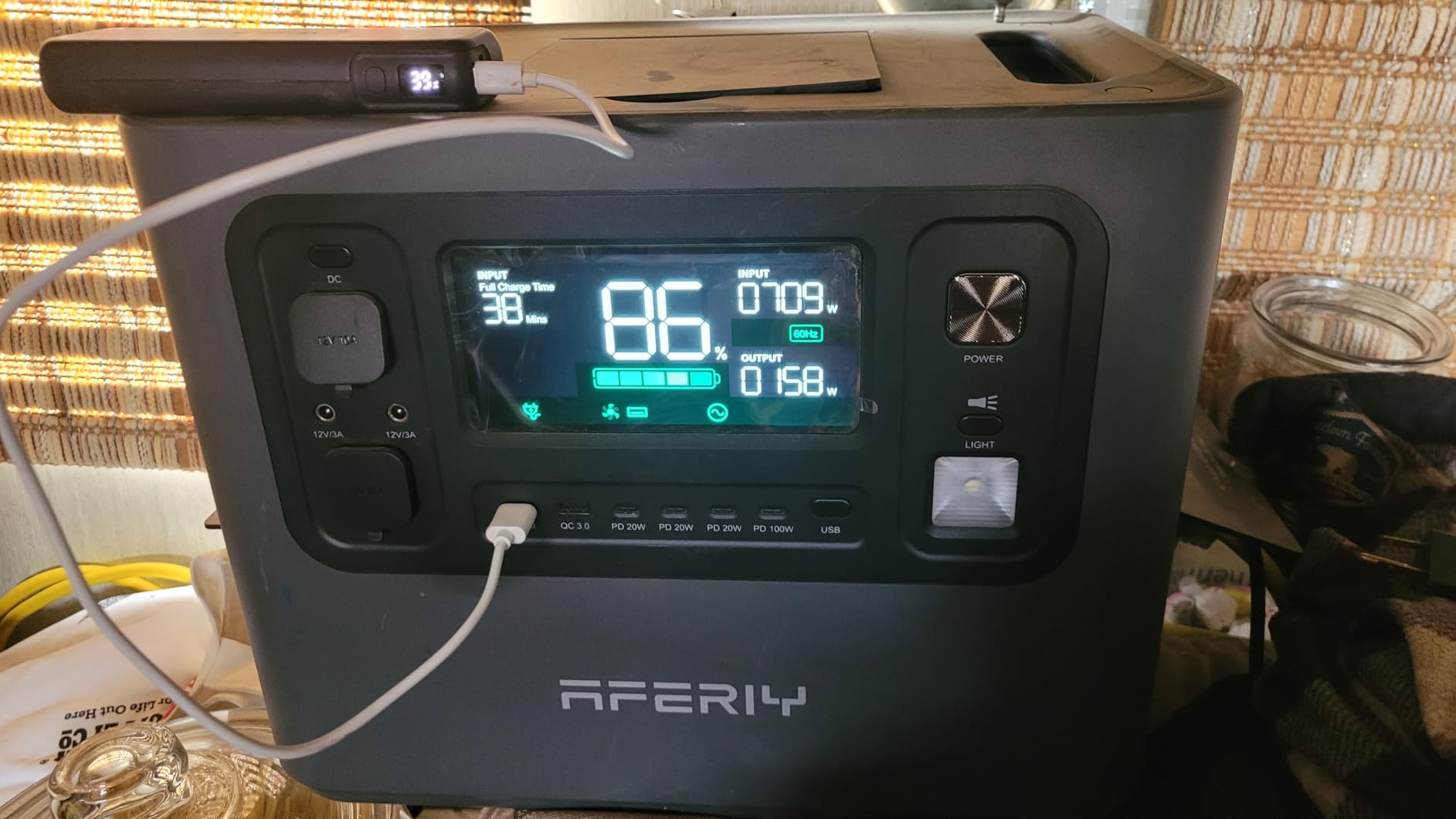 AFERIY 2048Wh Portable Power Station 2400W (Peak 4800W), P210 LiFePO4 Battery Generator, AC Fast Charging, 12V/25A XT60 DC output port, UPS Power Outages, Home Backup, Camping customer photo 2