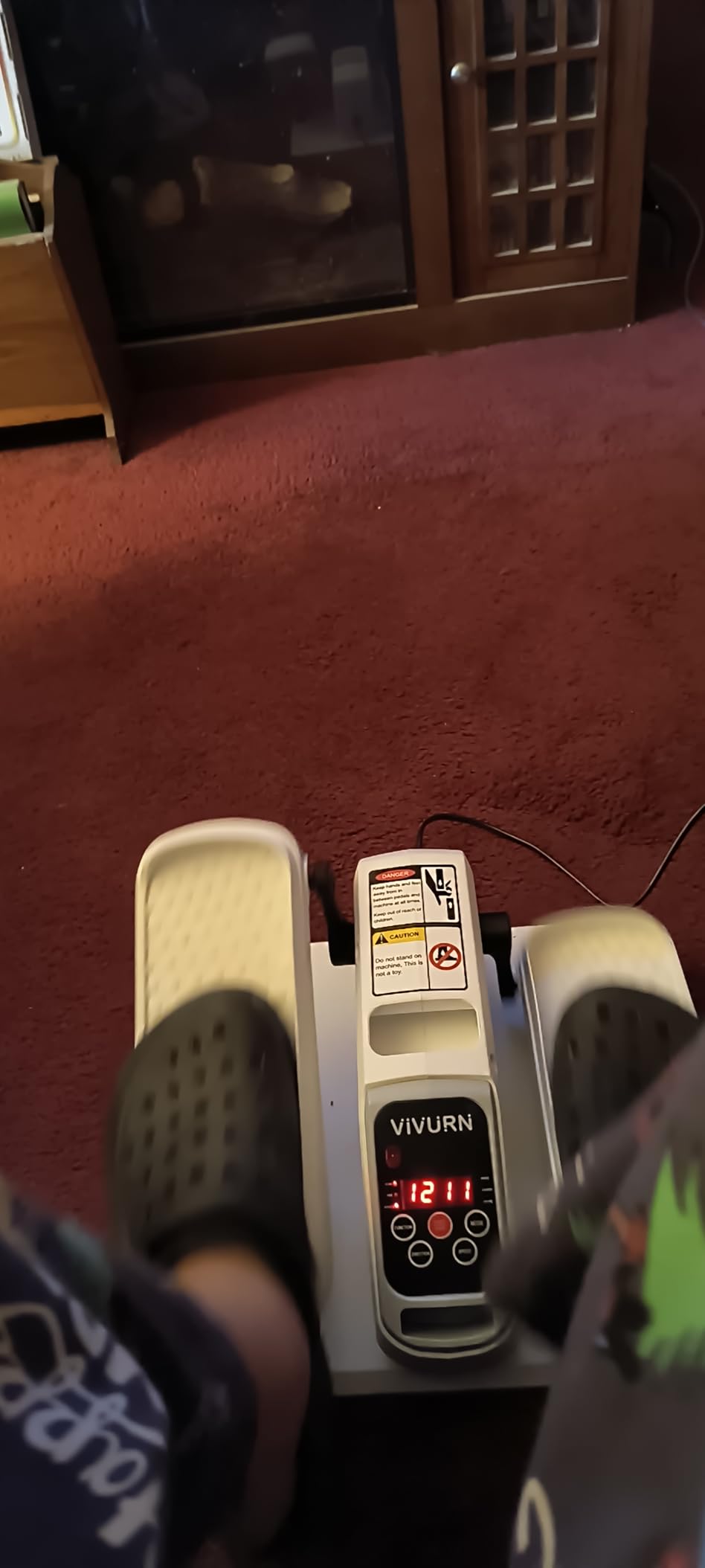 VIVURN-018 Under Desk Elliptical 12 Speed 5 Modes Mini Motorized Leg Exerciser While Sitting for Seniors As Seen on TV with Non-Slip Mat Quiet & Portable Electric Pedal Exerciser for Home and Office customer photo 2
