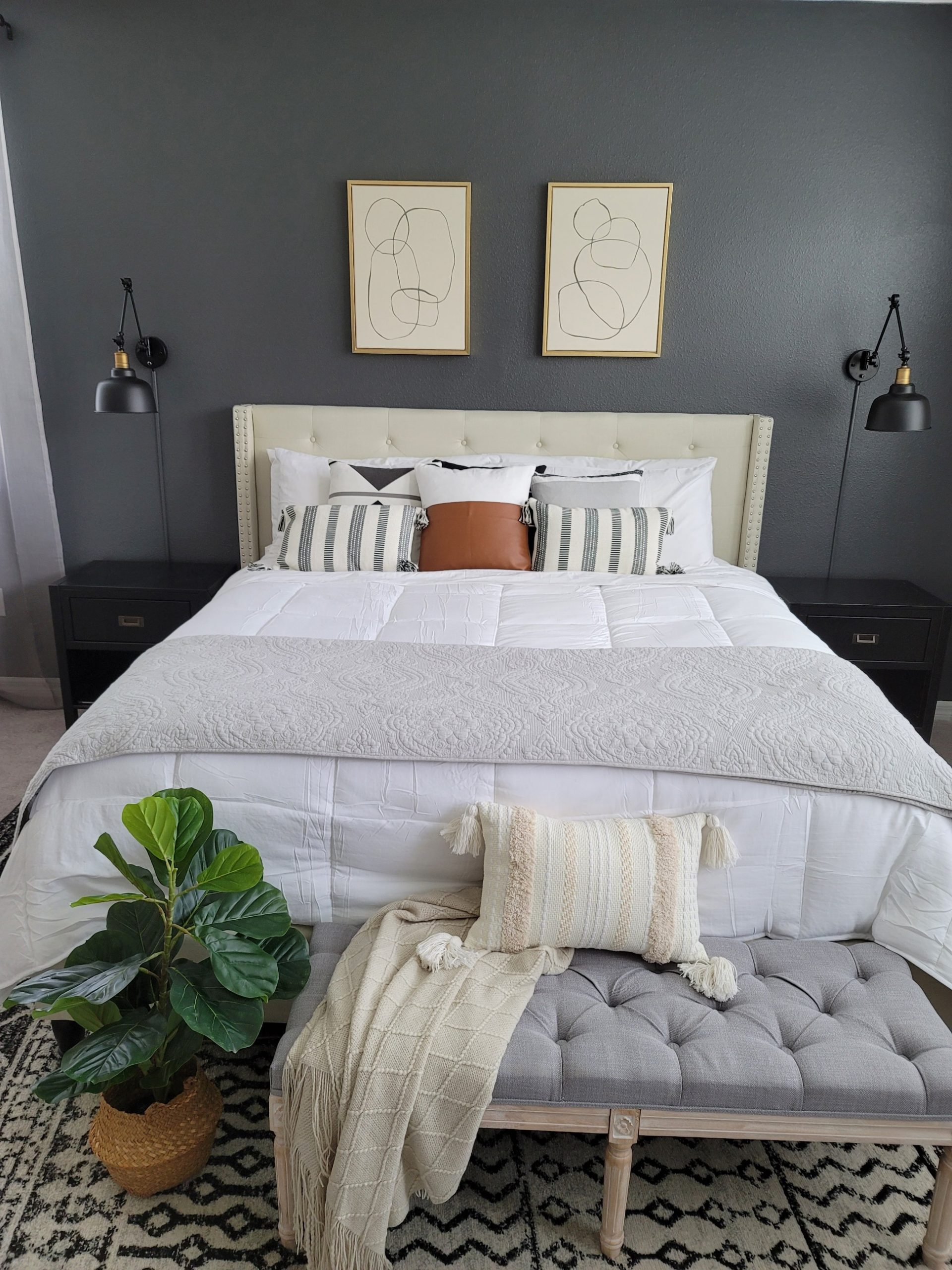 Hybrid Australian Wool Comforter Queen Size with 100% Organic Cotton, Hypoallergenic Luxury Duvet Insert with Tabs, Temperature Regulating All-Season Bedding, White customer photo 1