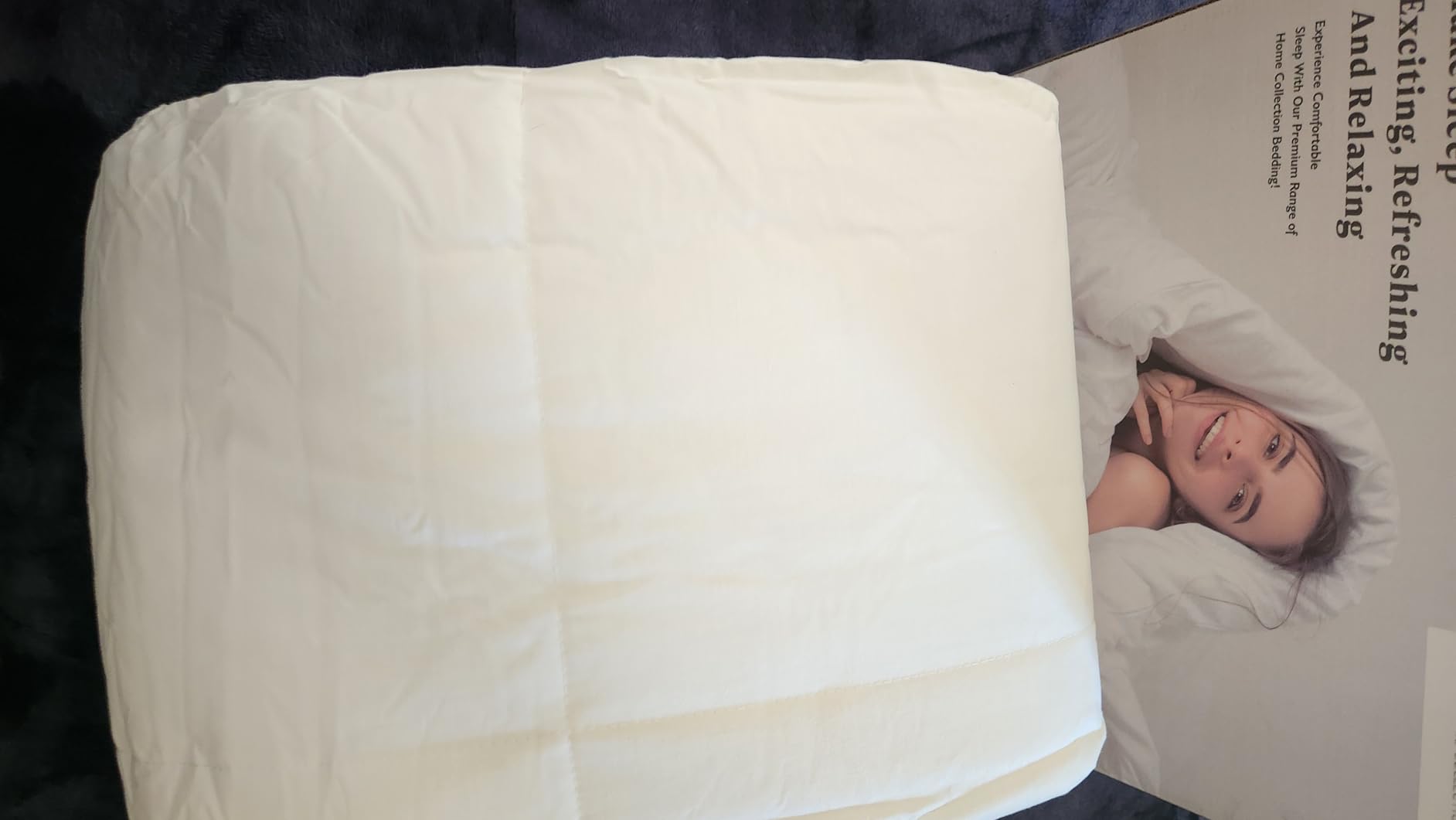 Hybrid Australian Wool Comforter Queen Size with 100% Organic Cotton, Hypoallergenic Luxury Duvet Insert with Tabs, Temperature Regulating All-Season Bedding, White customer photo 2