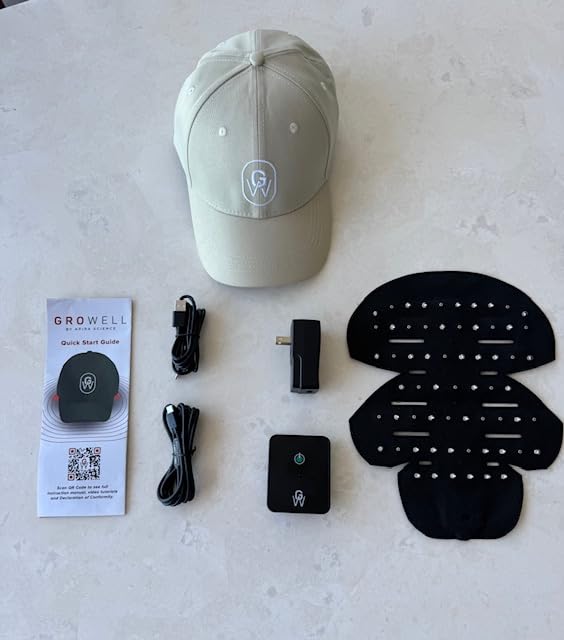 GroWell Red Light Therapy Hair Growth Cap - FDA Cleared Laser Treatment for Hair Regrowth and Reduced Shedding - LED & Laser Red Light Therapy Clinically Proven in Double-Blind Studies - Black customer photo 1