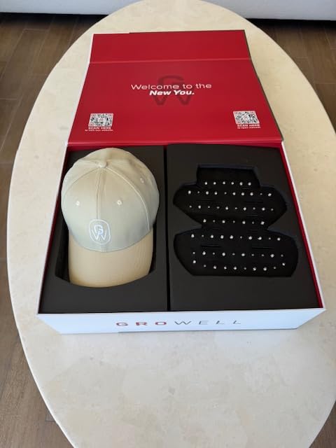 GroWell Red Light Therapy Hair Growth Cap - FDA Cleared Laser Treatment for Hair Regrowth and Reduced Shedding - LED & Laser Red Light Therapy Clinically Proven in Double-Blind Studies - Black customer photo 2