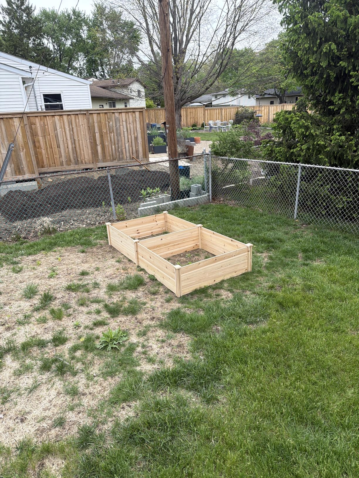 SPECRAFT 8x4 Ft Wood Raised Garden Bed, Durable 15 Inch Depth Planter Box for Vegetables, Herbs, and Flowers, Ideal for Outdoor Gardening with Open Base customer photo 2