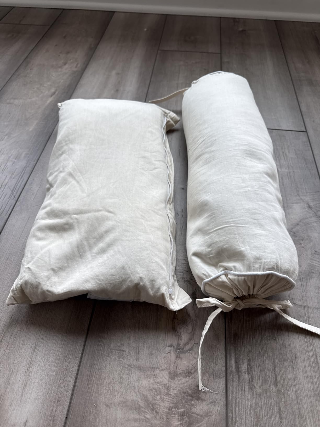 Buckwheat Pillow - 3 Point Support Buckwheat Hull Pillow for Less Pain, 2IN1 Tartary Buckwheat Neck Roll Pillow for Best Support, Adjustable Cervical Neck Pillow with Organic Cotton Pillowcase customer photo 1