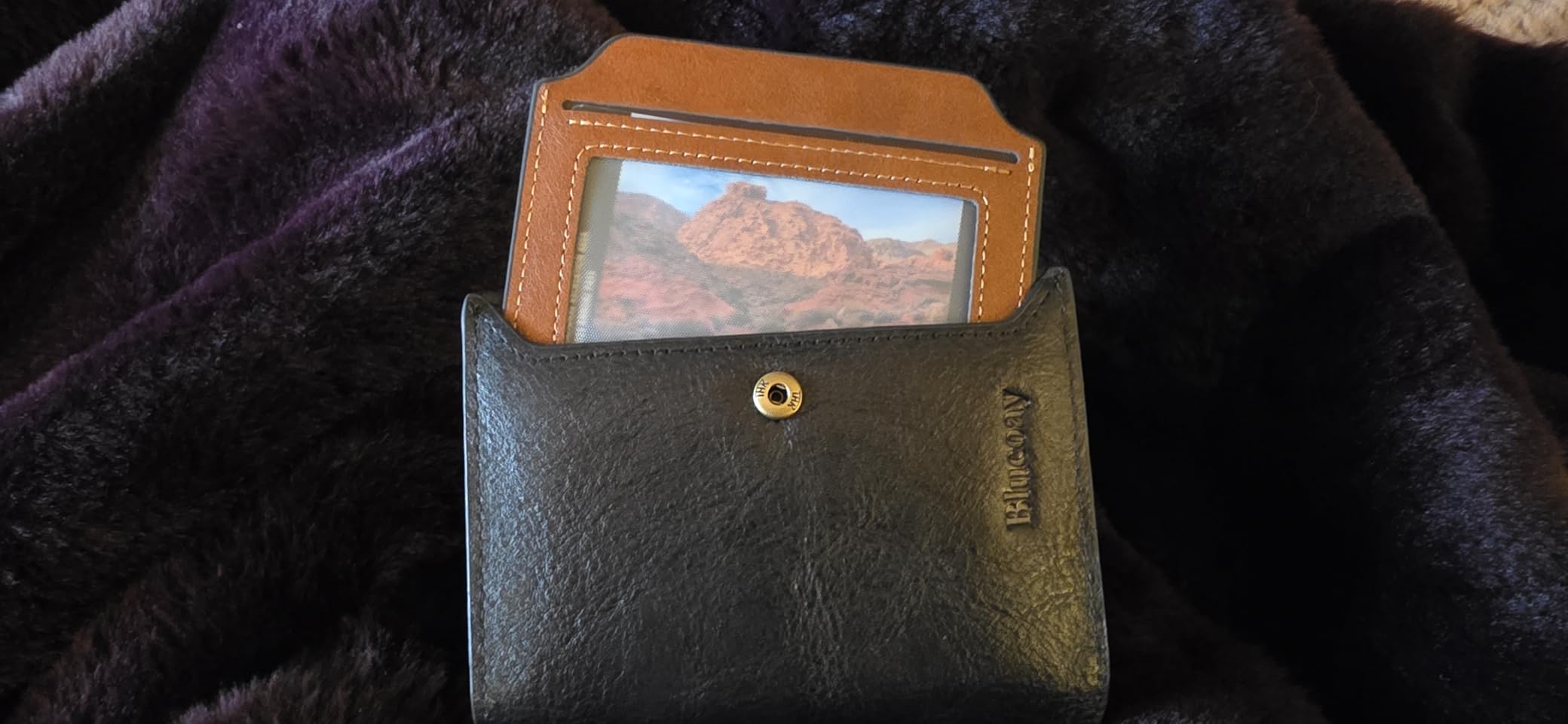 Wallet Women, RFID Blocking Leather Womens Wallet Bifold Compact Card Holder Small Wallet for Women with Removable ID Window Brown customer photo 1