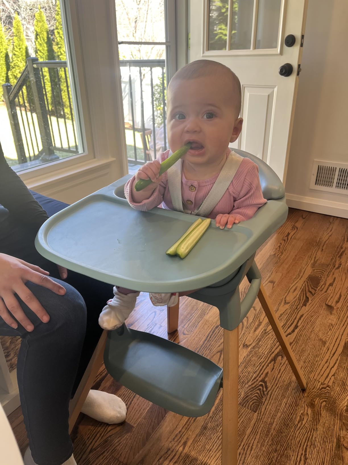 Sustainably-Made 3 in 1 High Chair, Made with 100% Recycled, Regenerative and Recyclable Materials, Easily Converts to a Booster Chair. Buyback Guarantee with Cashback Rebate. customer photo 1