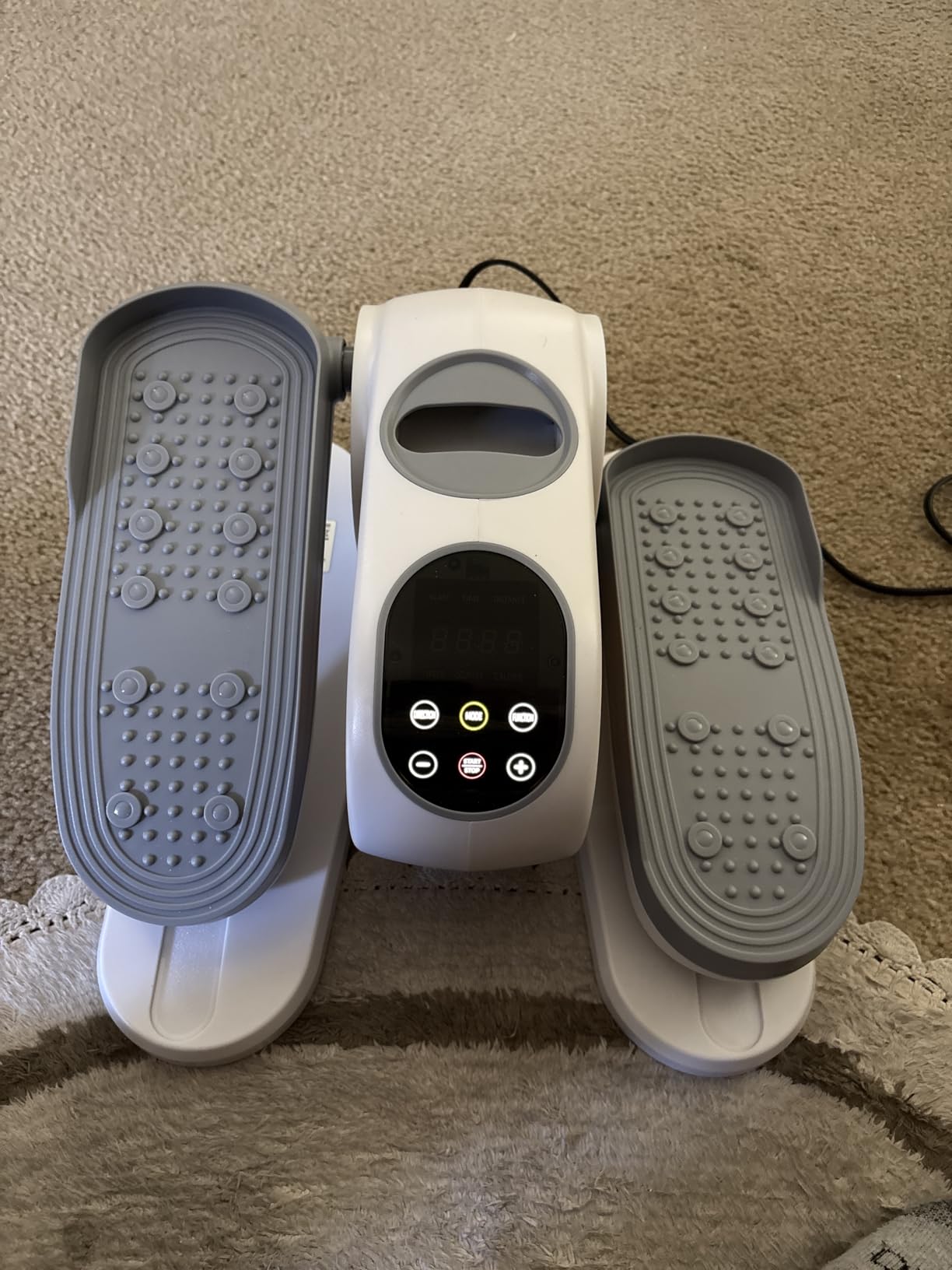 MERACH Under Desk Elliptical Machine, Leg Exerciser While Sitting for Seniors with 12-Speeds & Remote Control, Quiet Portable Electric Seated Pedal Exerciser Machine for Home Office customer photo 2