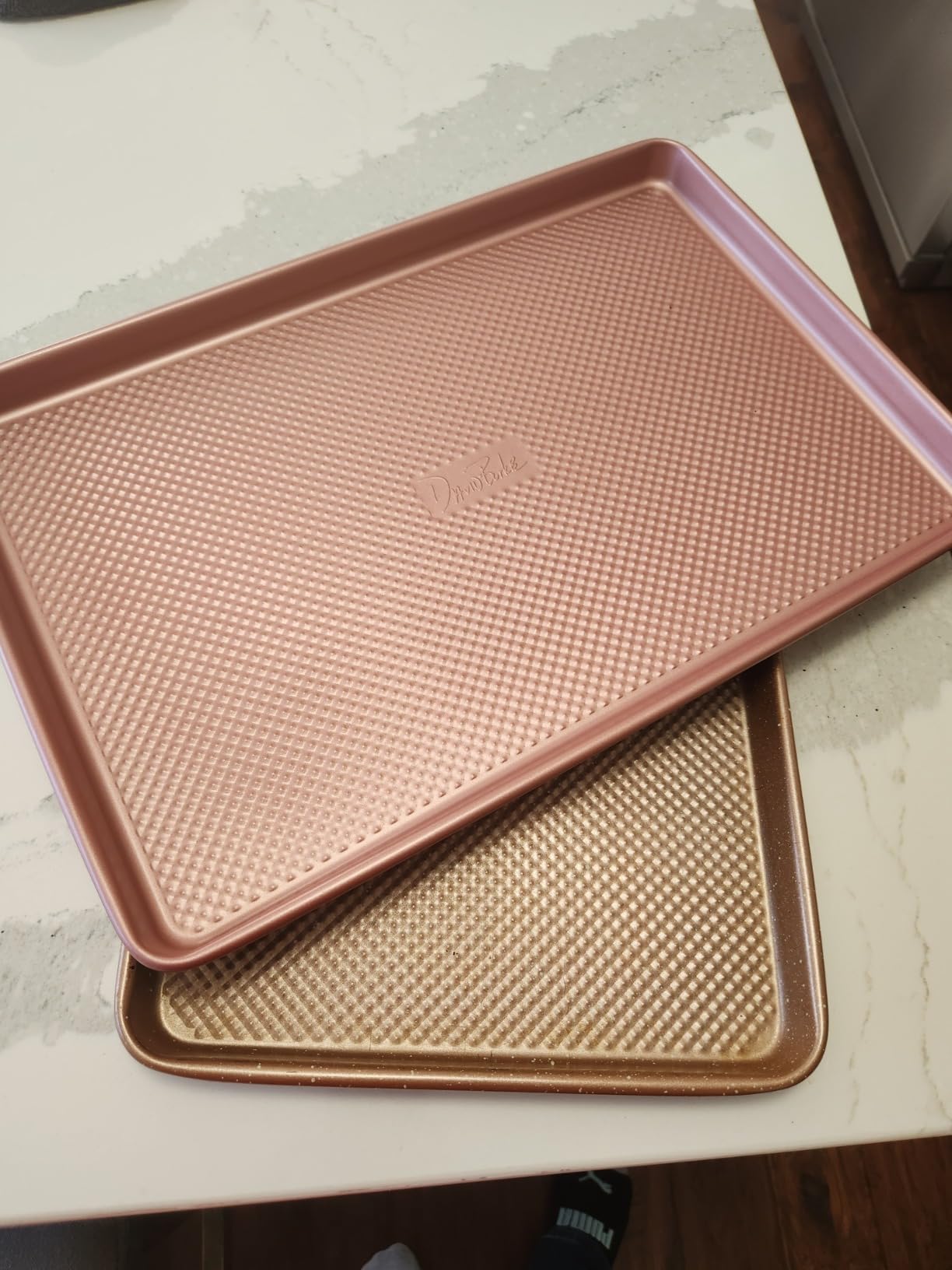David Burke 17x11 Cookie Sheet - Carbon Steel, PTFE & PFOA Free, Oven Safe, Non-Toxic - Cream customer photo 1