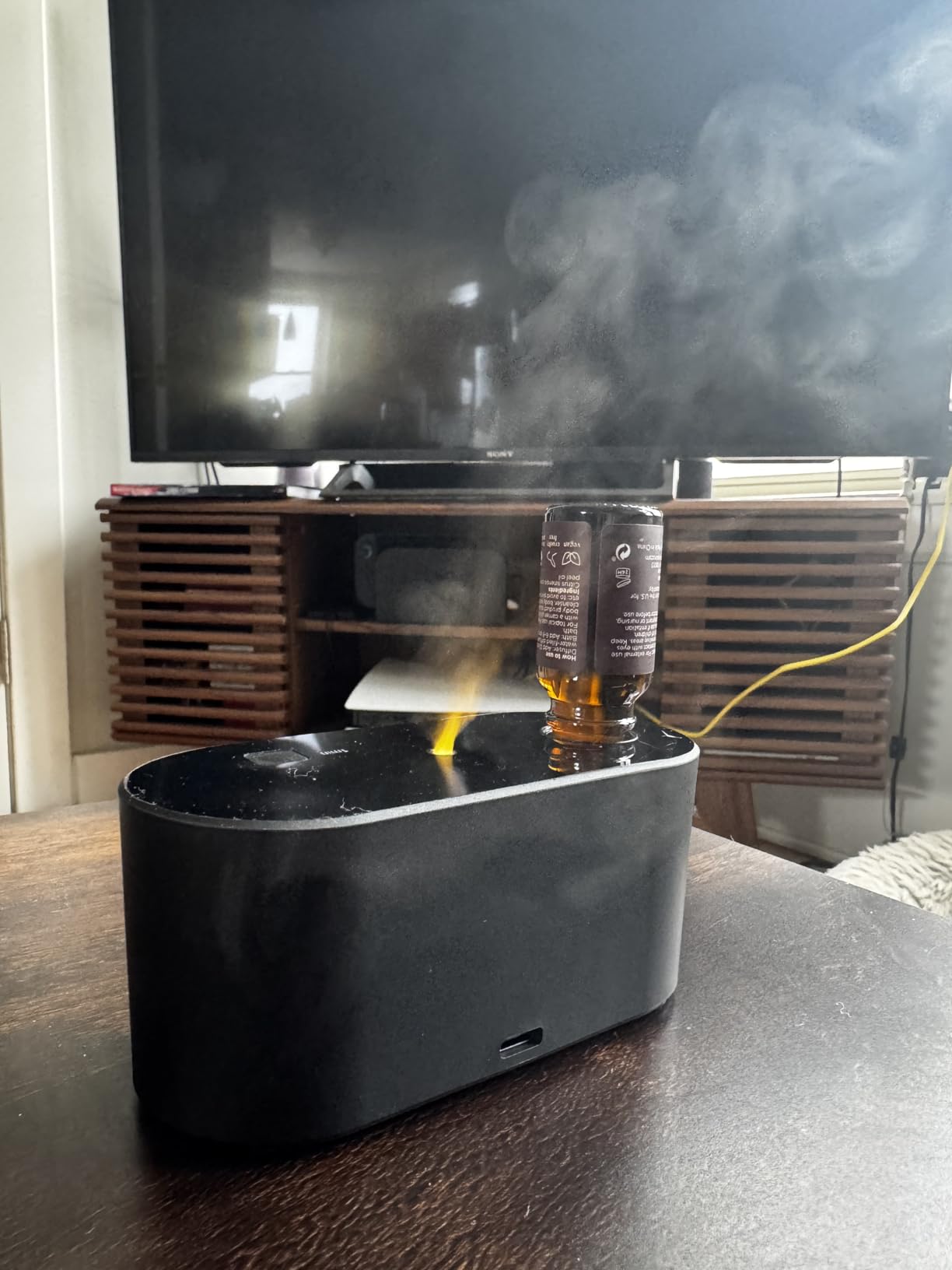 Waterless Diffuser for Home Essential Oil Diffuser, Aromatherapy Diffuser, Portable Scent Diffusers, 3 Mist Modes, Cycle Start for Bedroom, Office Studio 350-700 sq. ft Black customer photo 1
