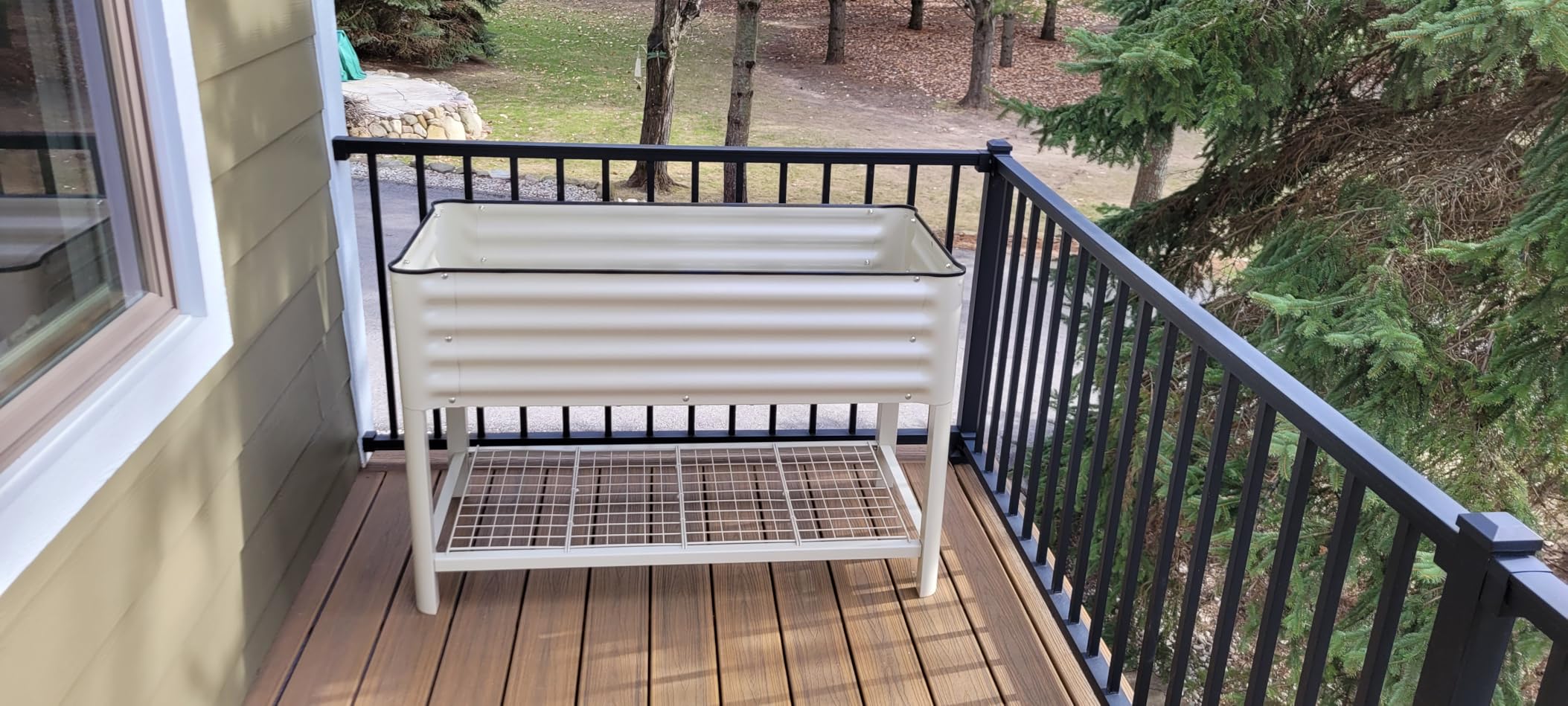 Rolling Elevated Raised Garden Bed-V Series, 2' x 4' Garden Beds with Legs & Storage Rack for Patio & Porch, 700 Lbs Weight Capacity, Outdoor Planter Box for Vegetables Flower Herbs, Olive Green customer photo 1