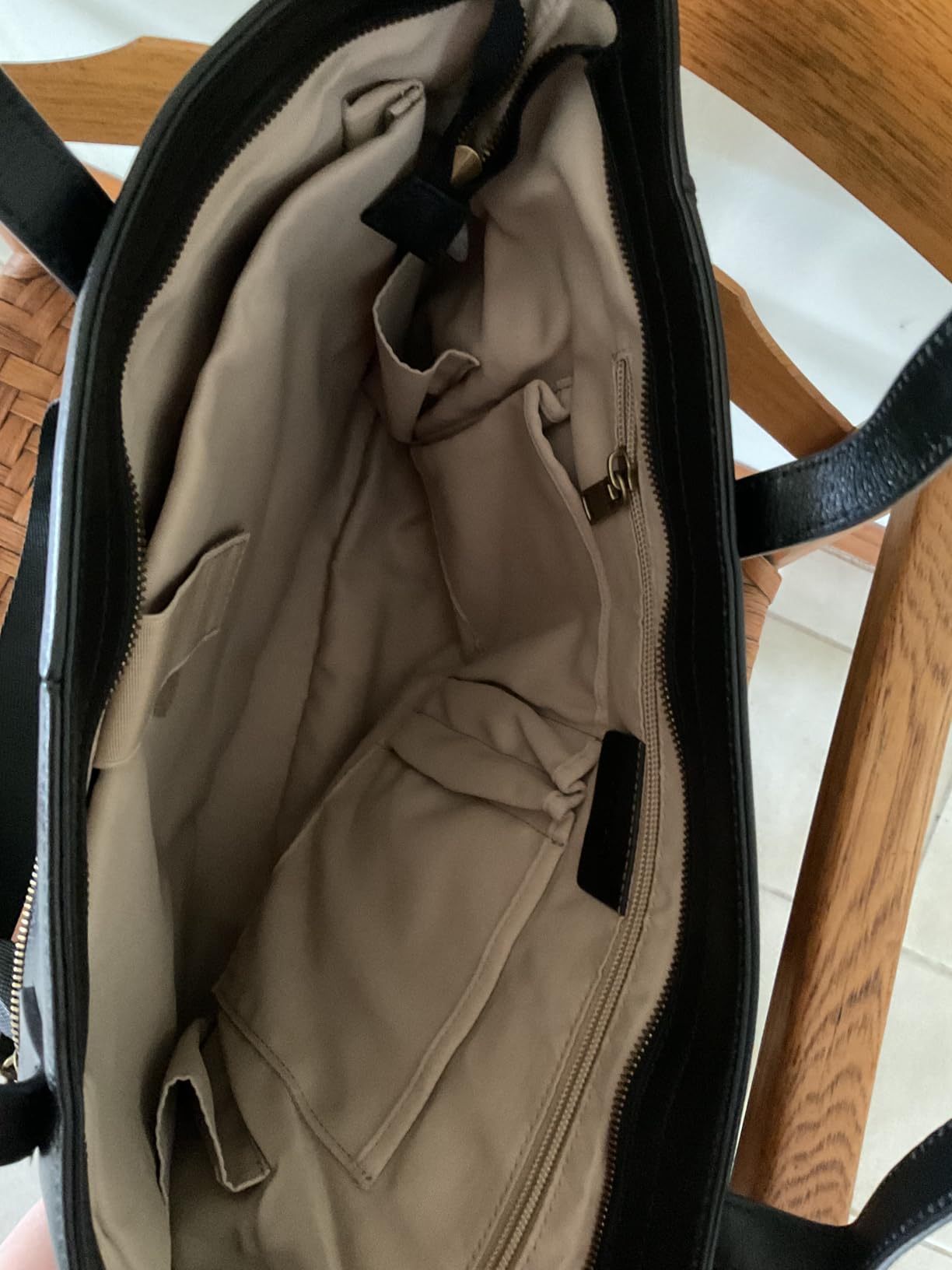 befen Vintage Genuine Leather Work Tote Bag for Women Large Tote Bag with Zipper Leather Purse and Handbags with Compartment customer photo 1